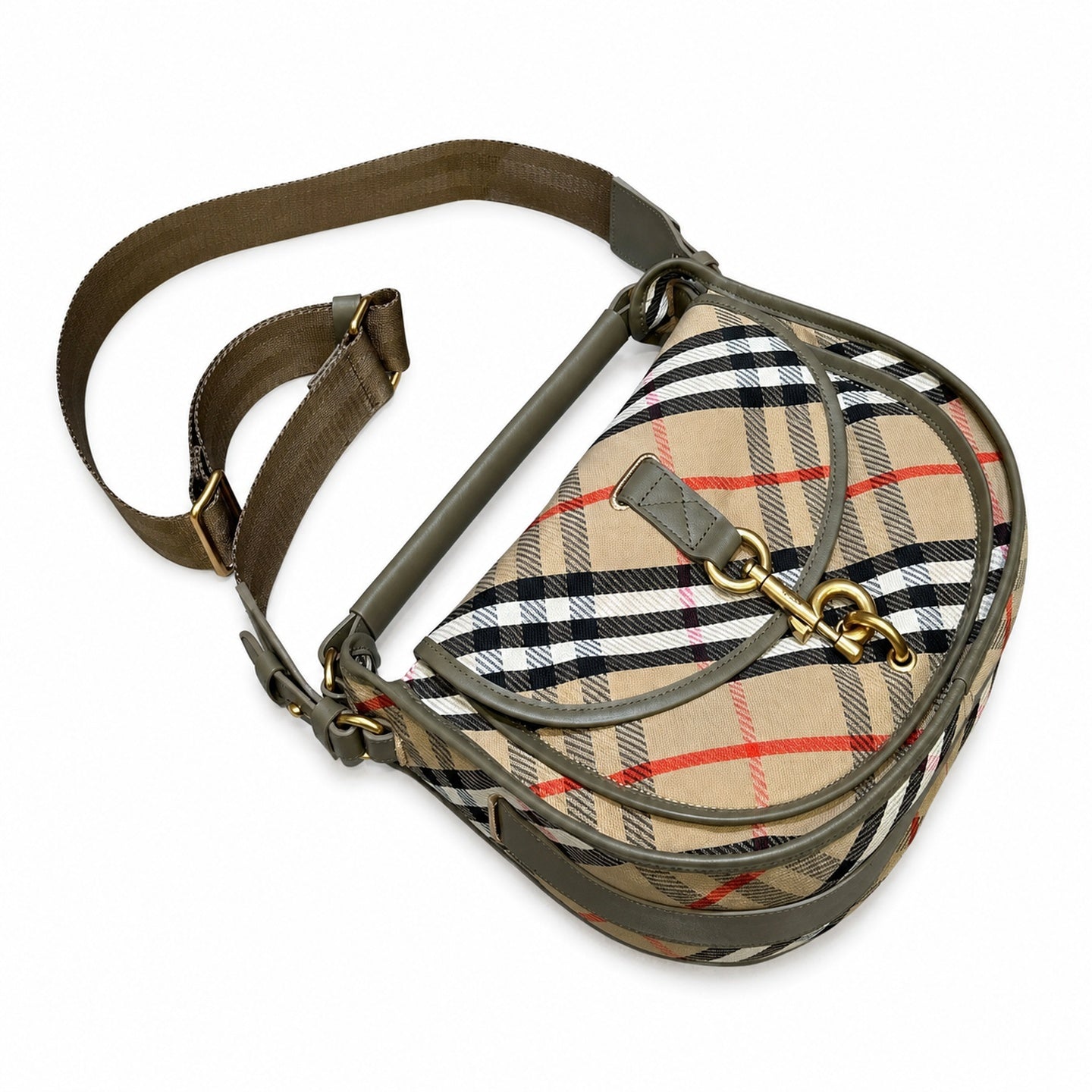 Burberry Cotton Check Messenger Bag