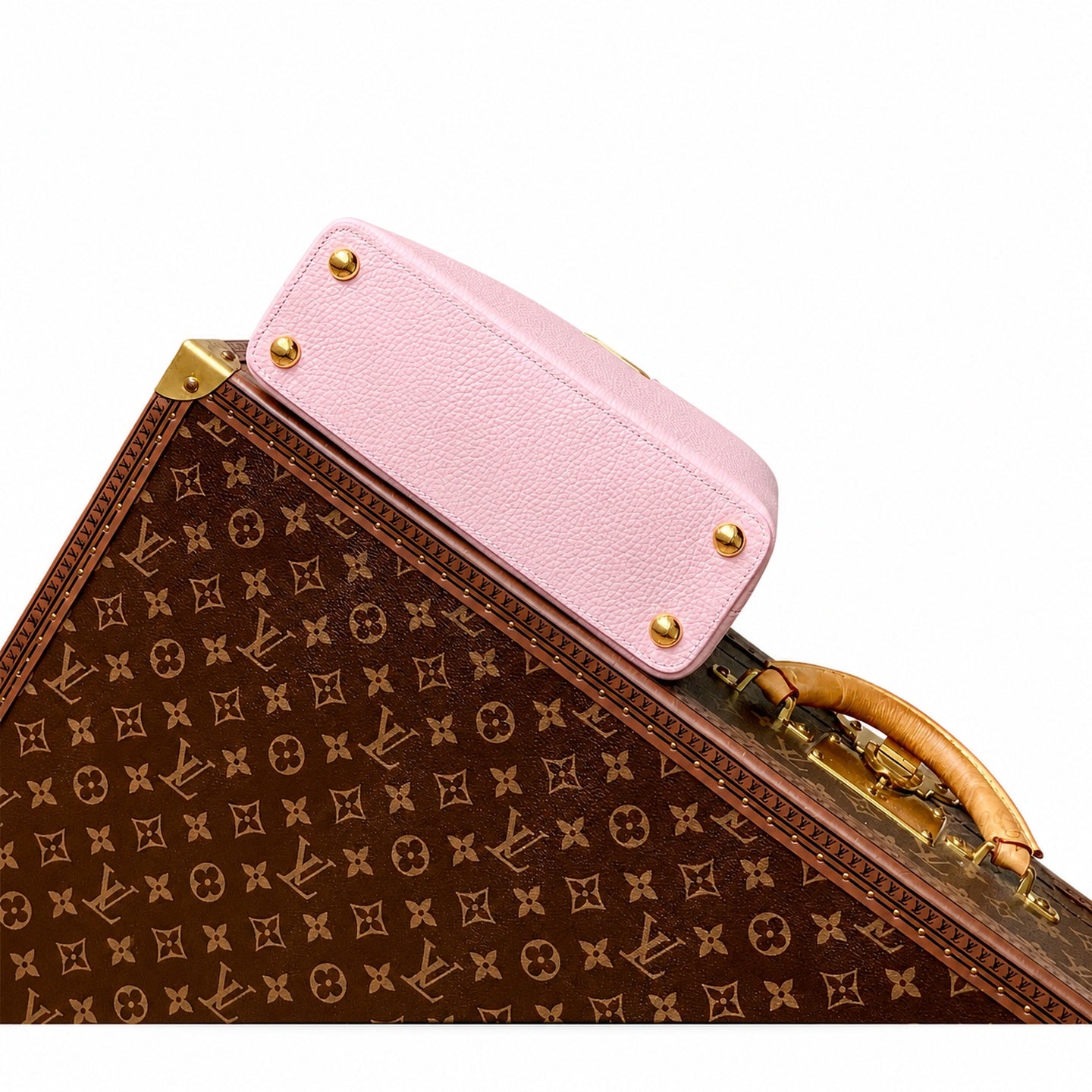 Louis Vuitton Capucines Small Leather Pink Handbag