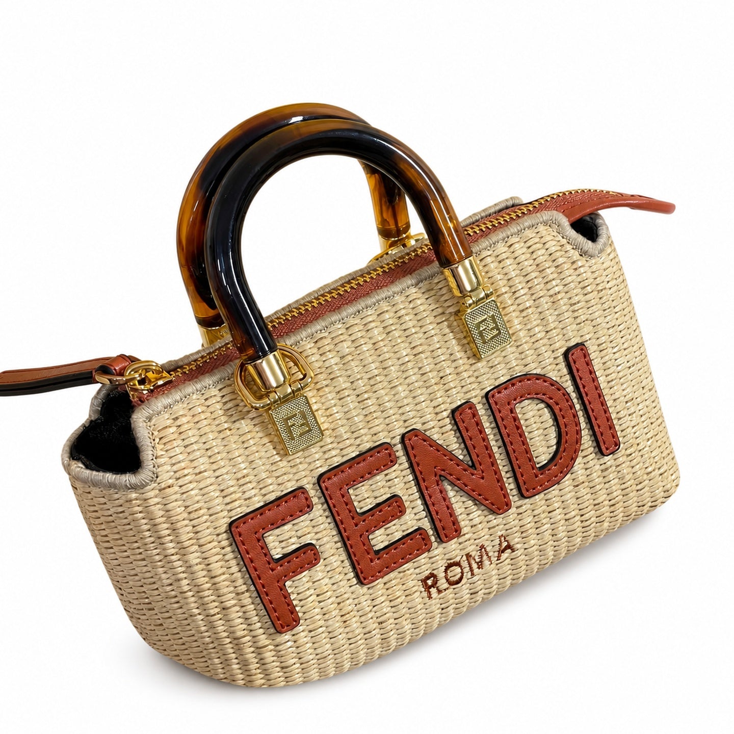Fendi By The Way Mini Raffia Bag