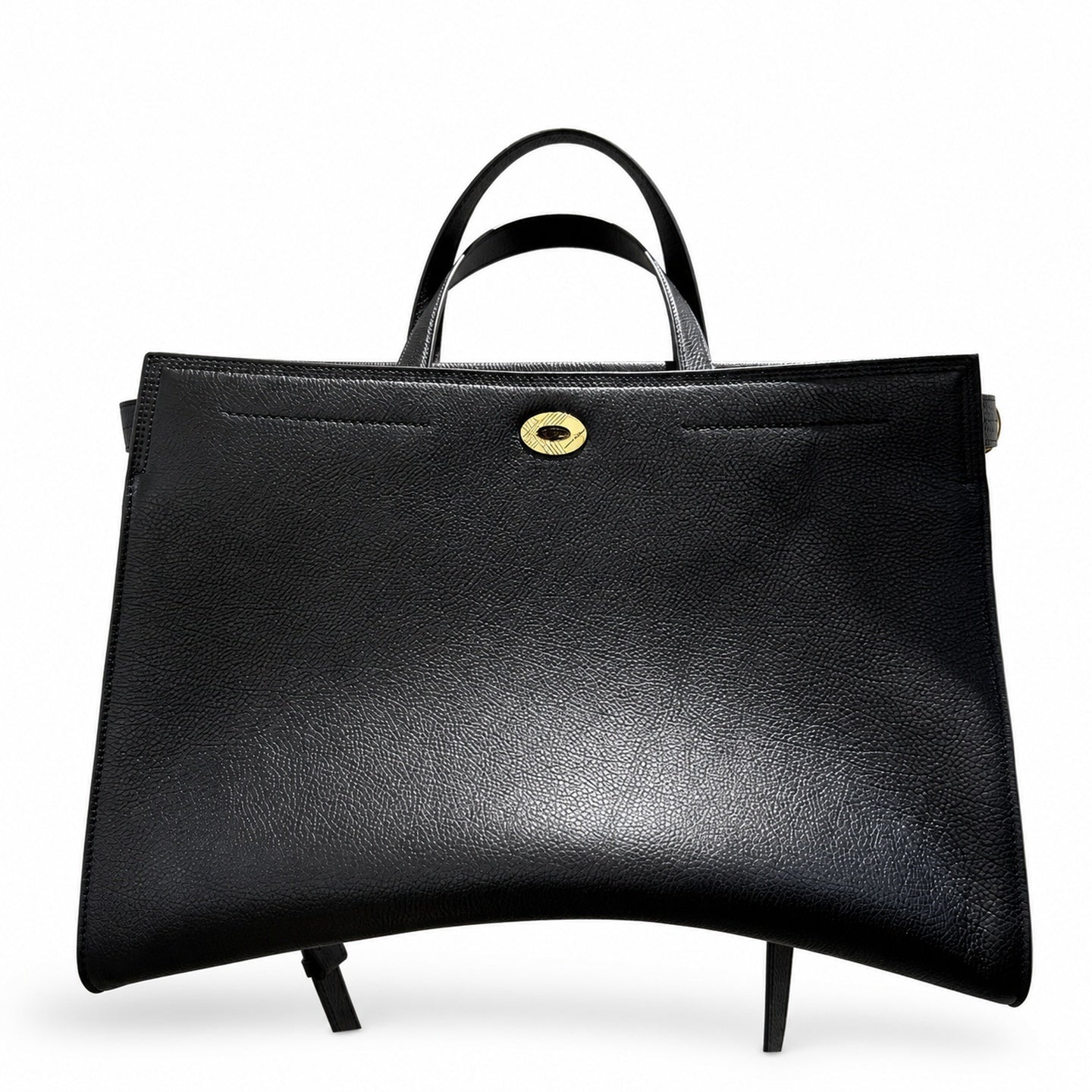 Burberry Cotswolds Cotton Leather Check Tote Bag