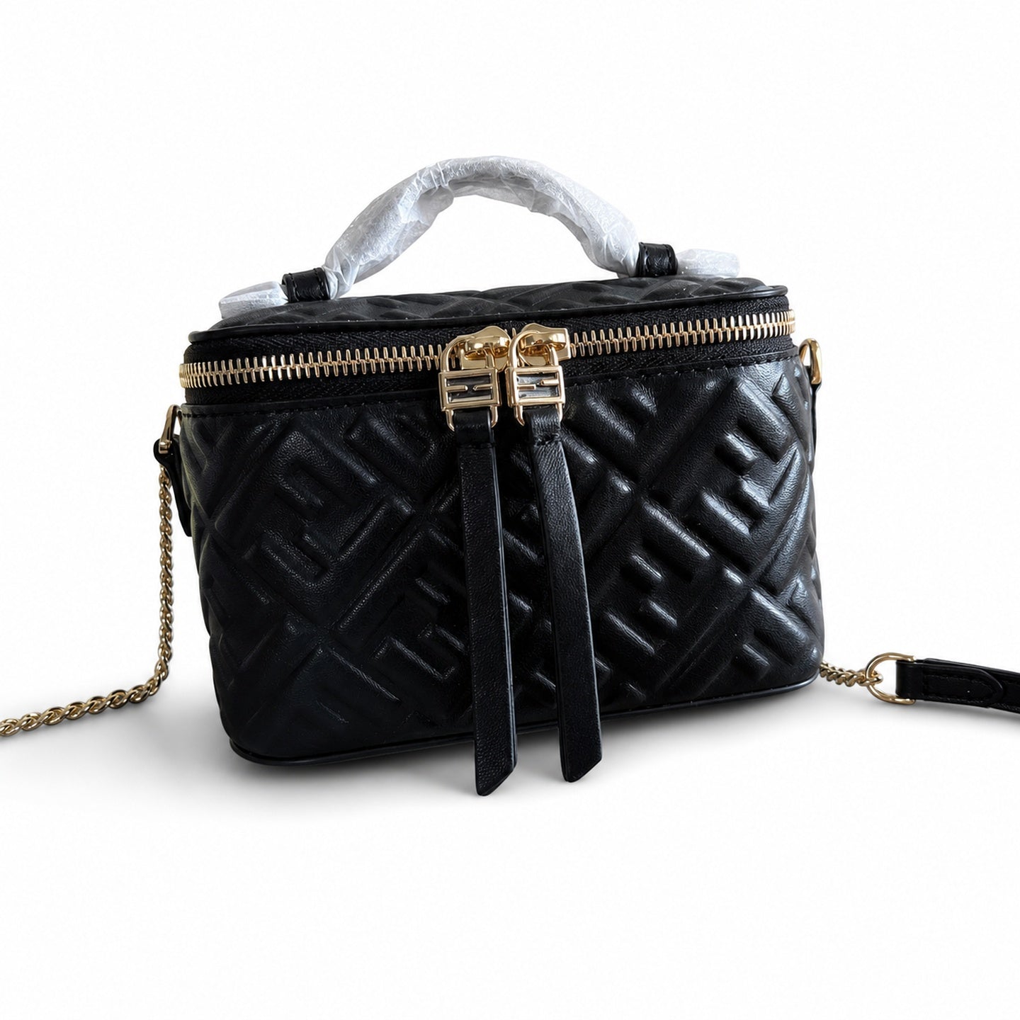 Fendi Mini Leather Black Vanity Bag