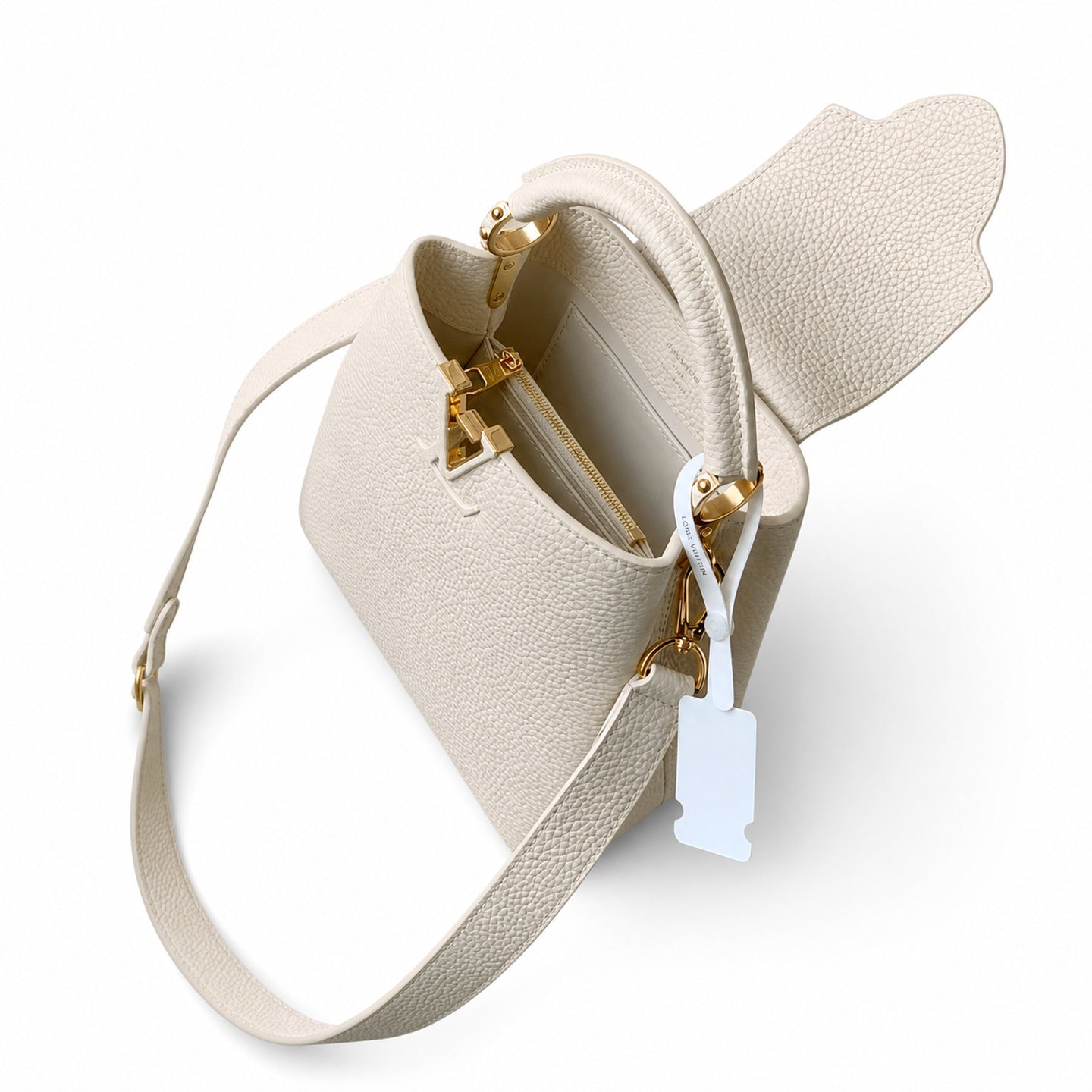 Louis Vuitton Capucines Mini Leather White Handbag