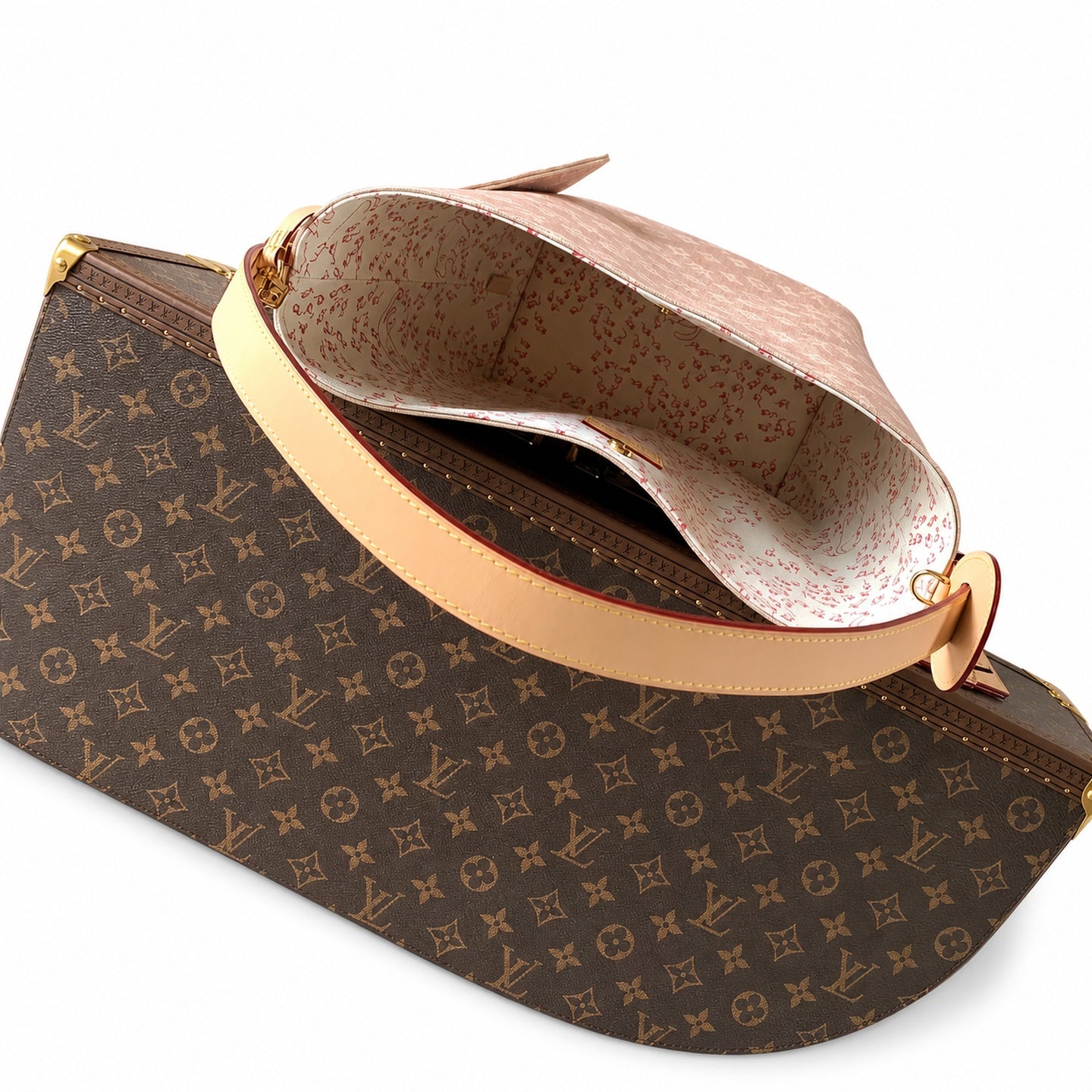 Louis Vuitton All In Grace Coddington Large Canvas Leather Handbag