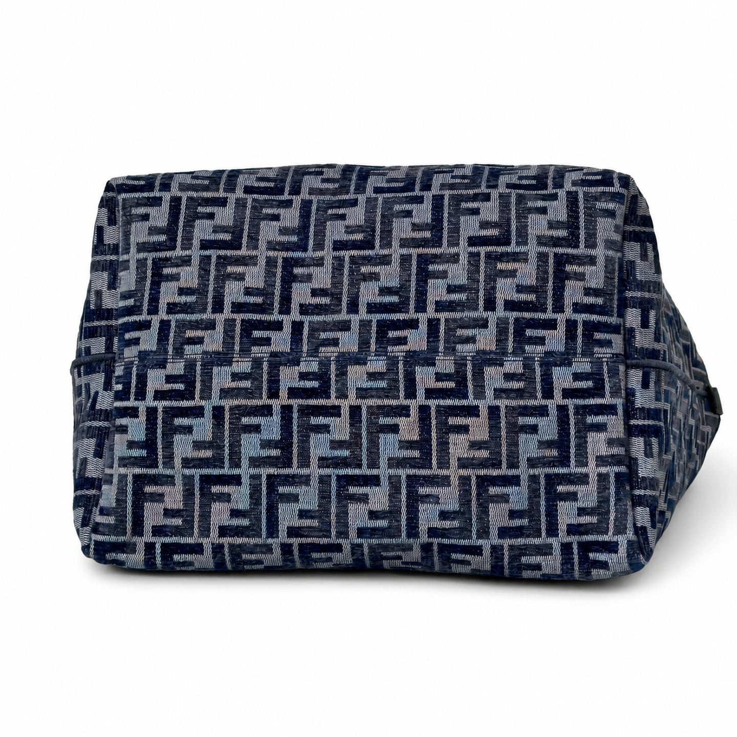 Fendi Roll Reversible Denim Gray Blue Bag
