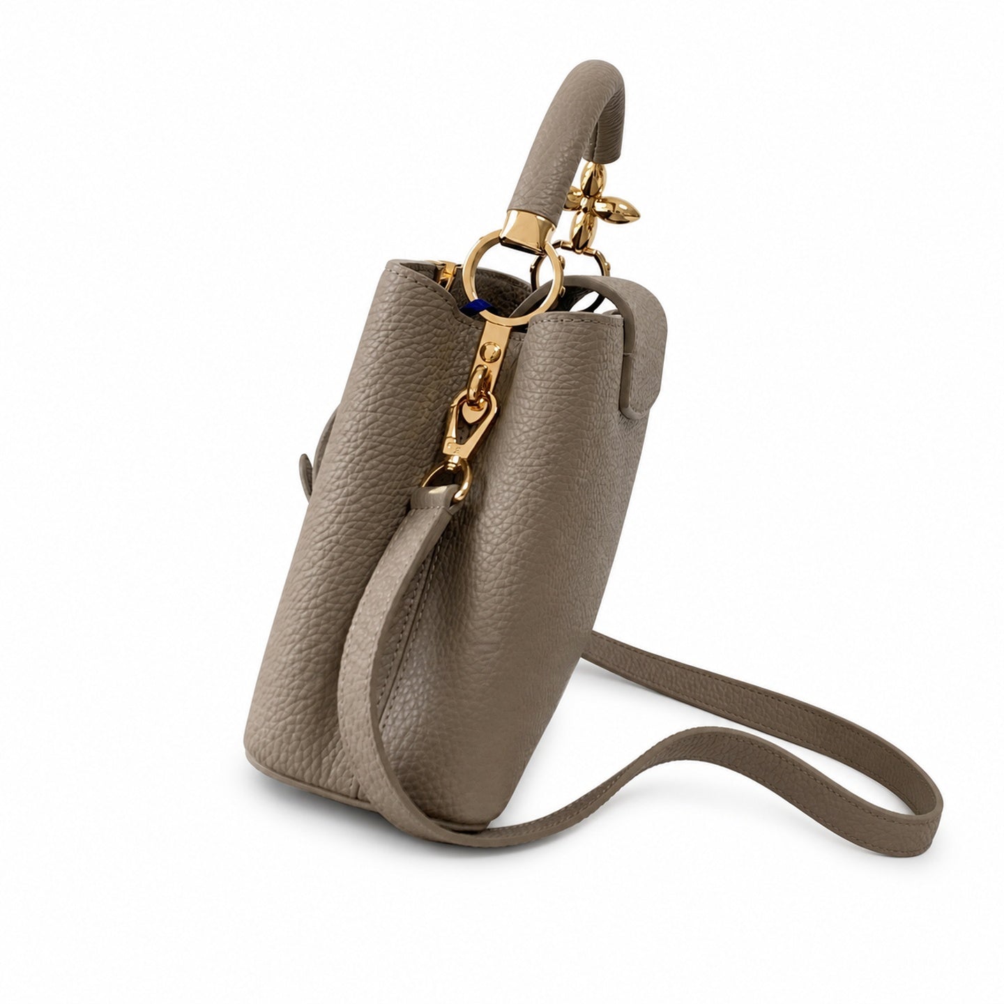 Louis Vuitton Capucines Leather Gray Handbag