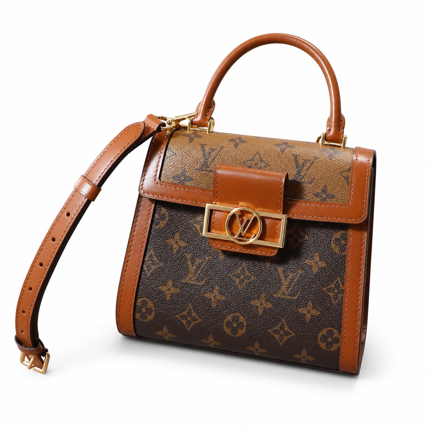 Louis Vuitton Dauphine Canvas Leather Handbag