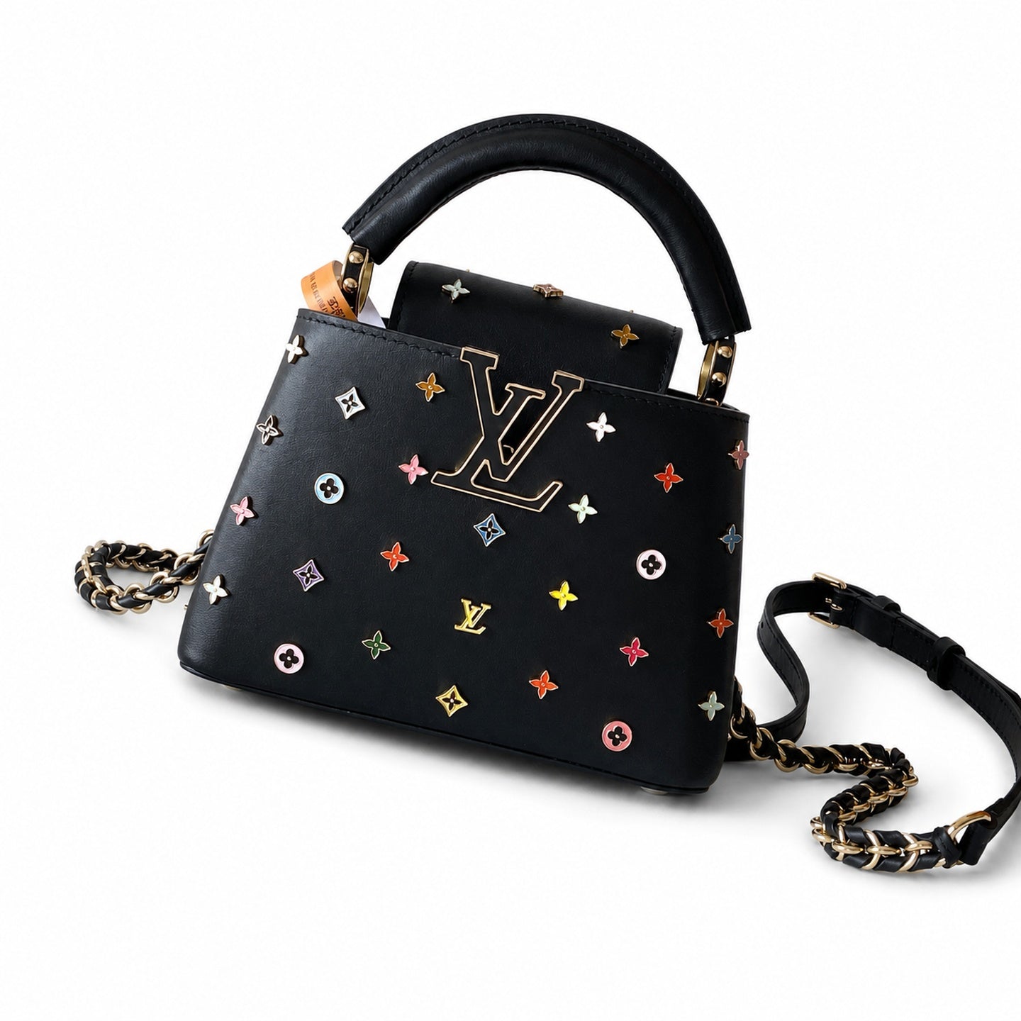 Louis Vuitton Takashi Murakami Leather Black White Handbag