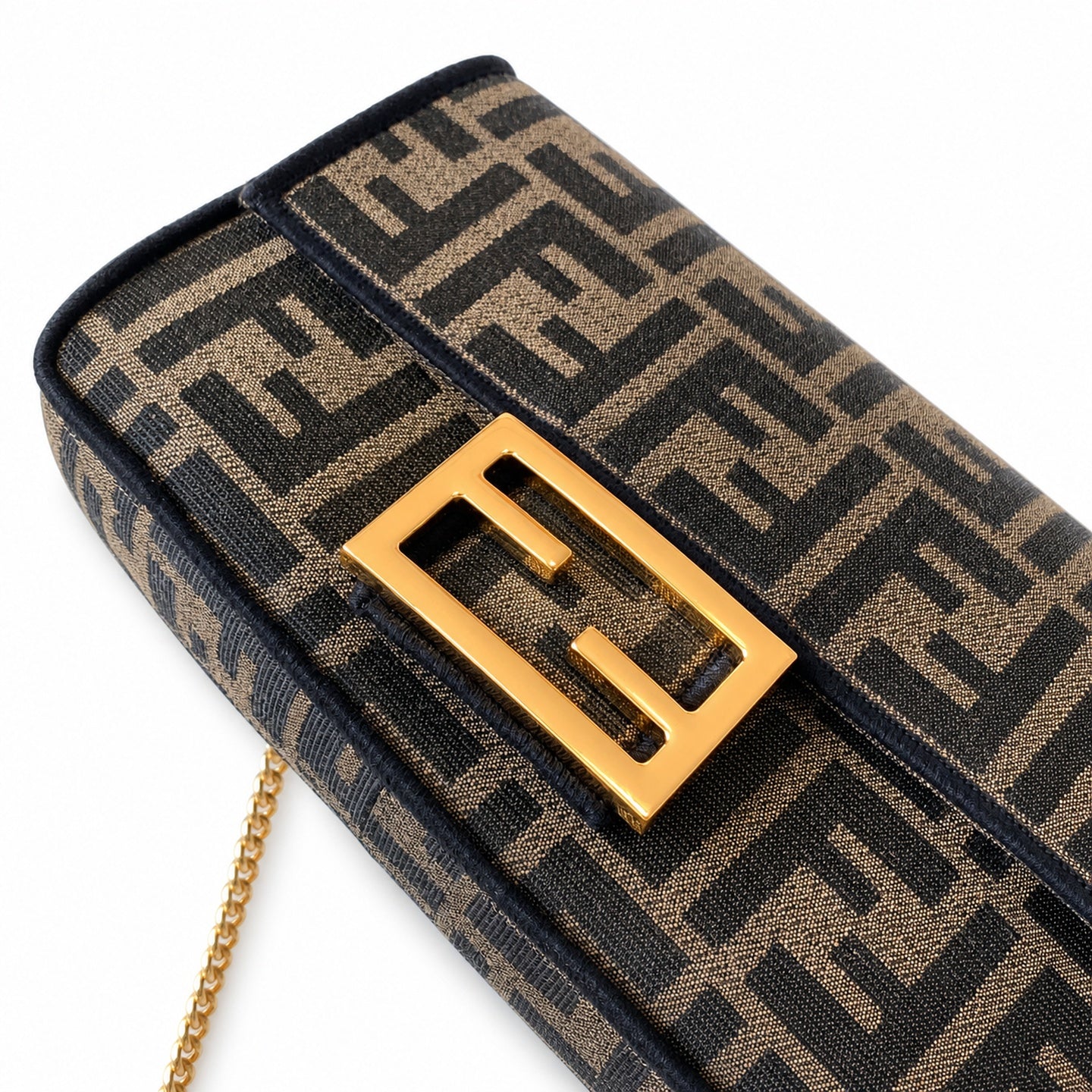 Fendi Baguette Small Embroidered Black Bag