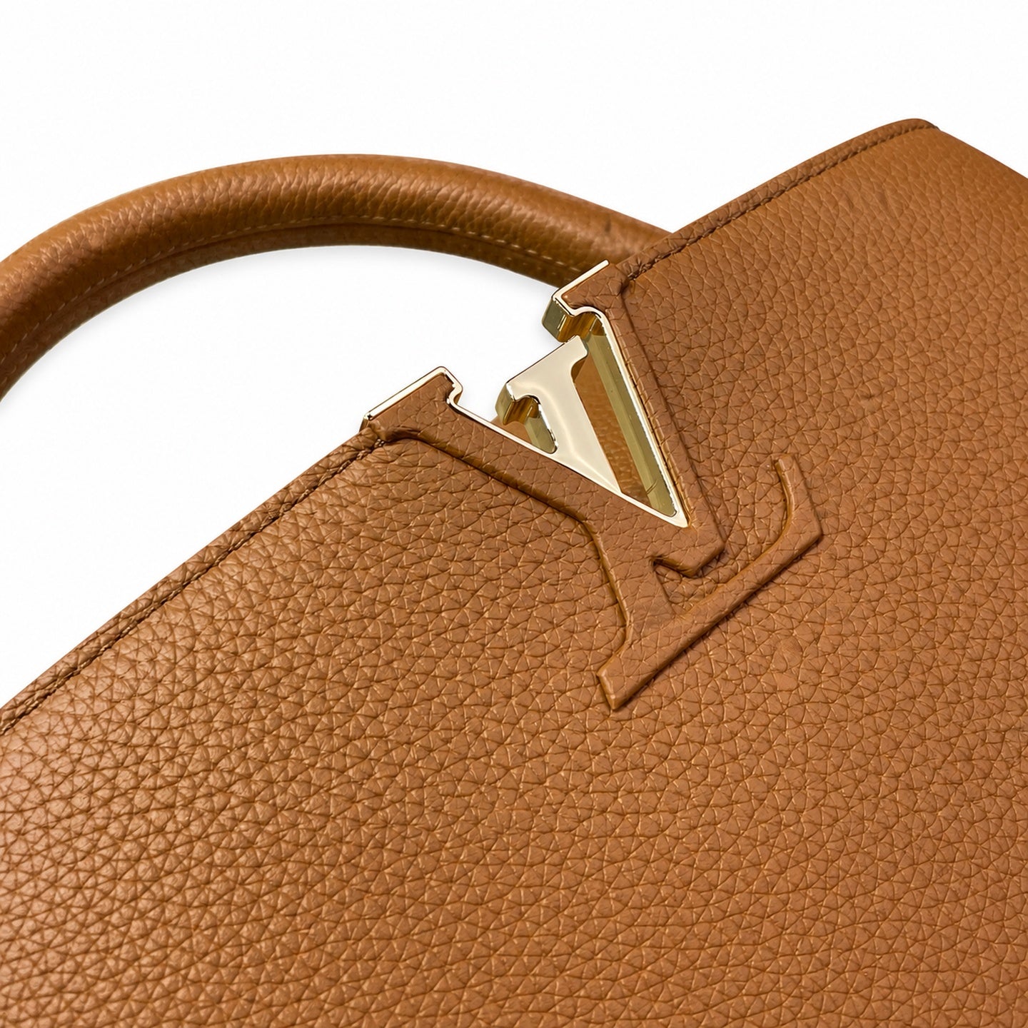 Louis Vuitton Capucines Medium Leather Brown Handbag