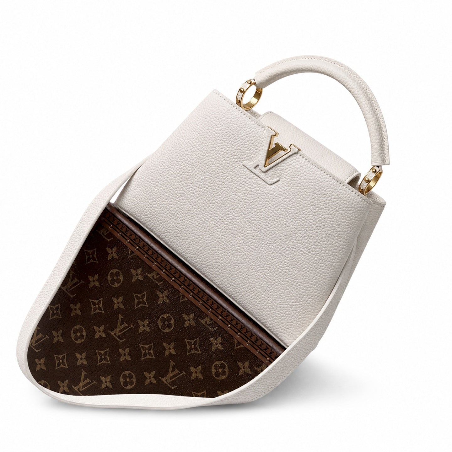 Louis Vuitton Capucines Small Leather White Handbag