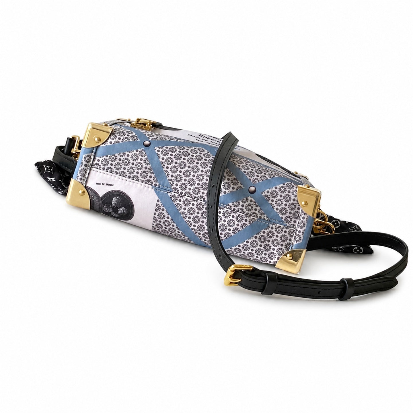 Louis Vuitton Side Trunk Medium Silk Handbag