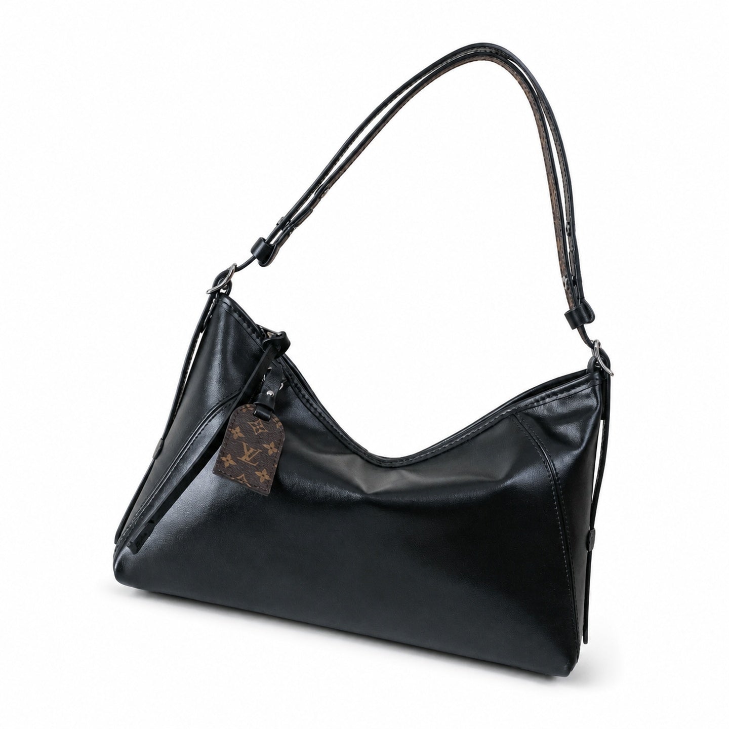 Louis Vuitton CarryAll Leather Black Handbag