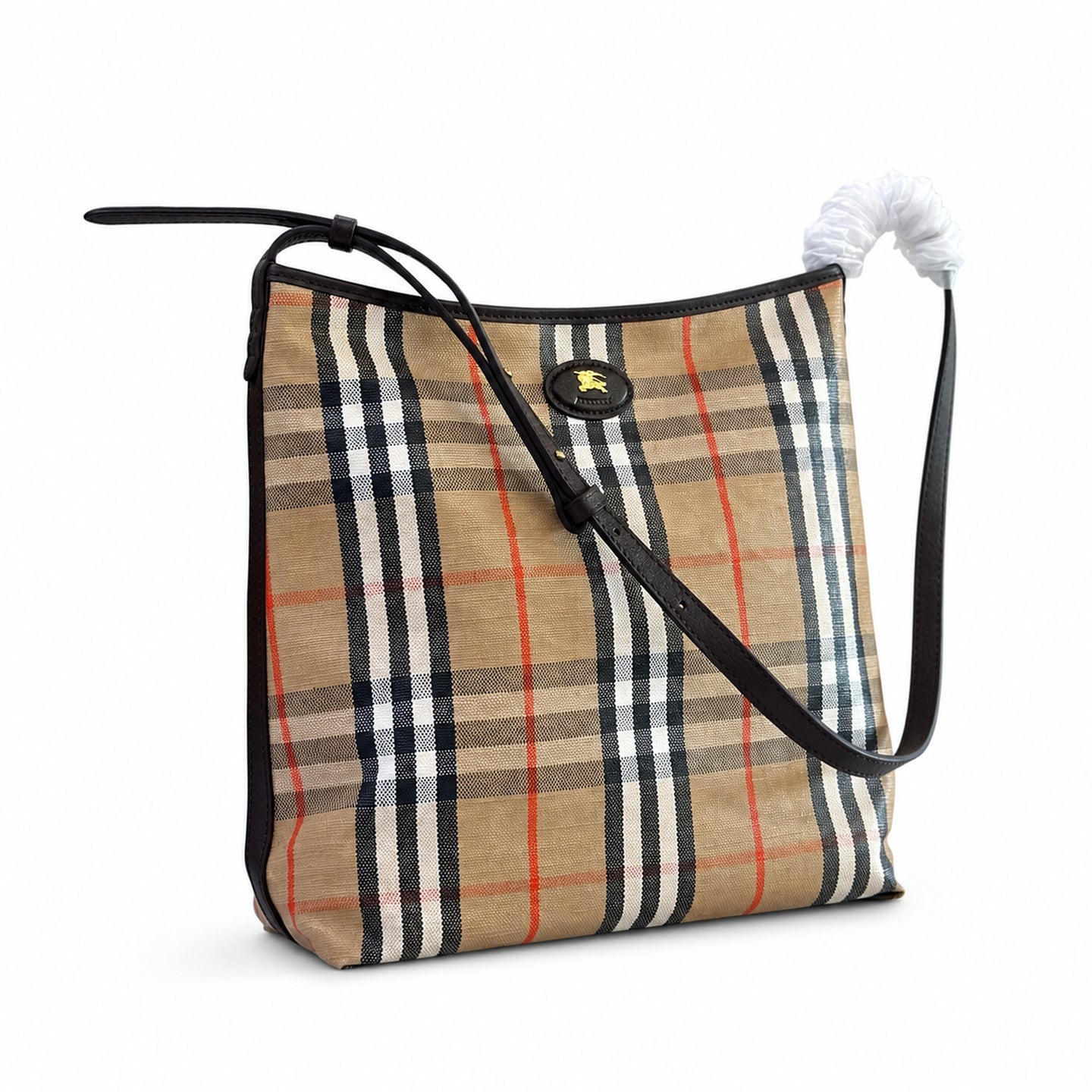 Burberry Highlands Cotton Leather Bag