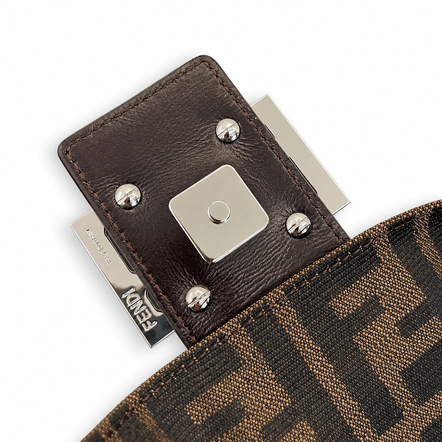 Fendi Baguette Small Silver Bag