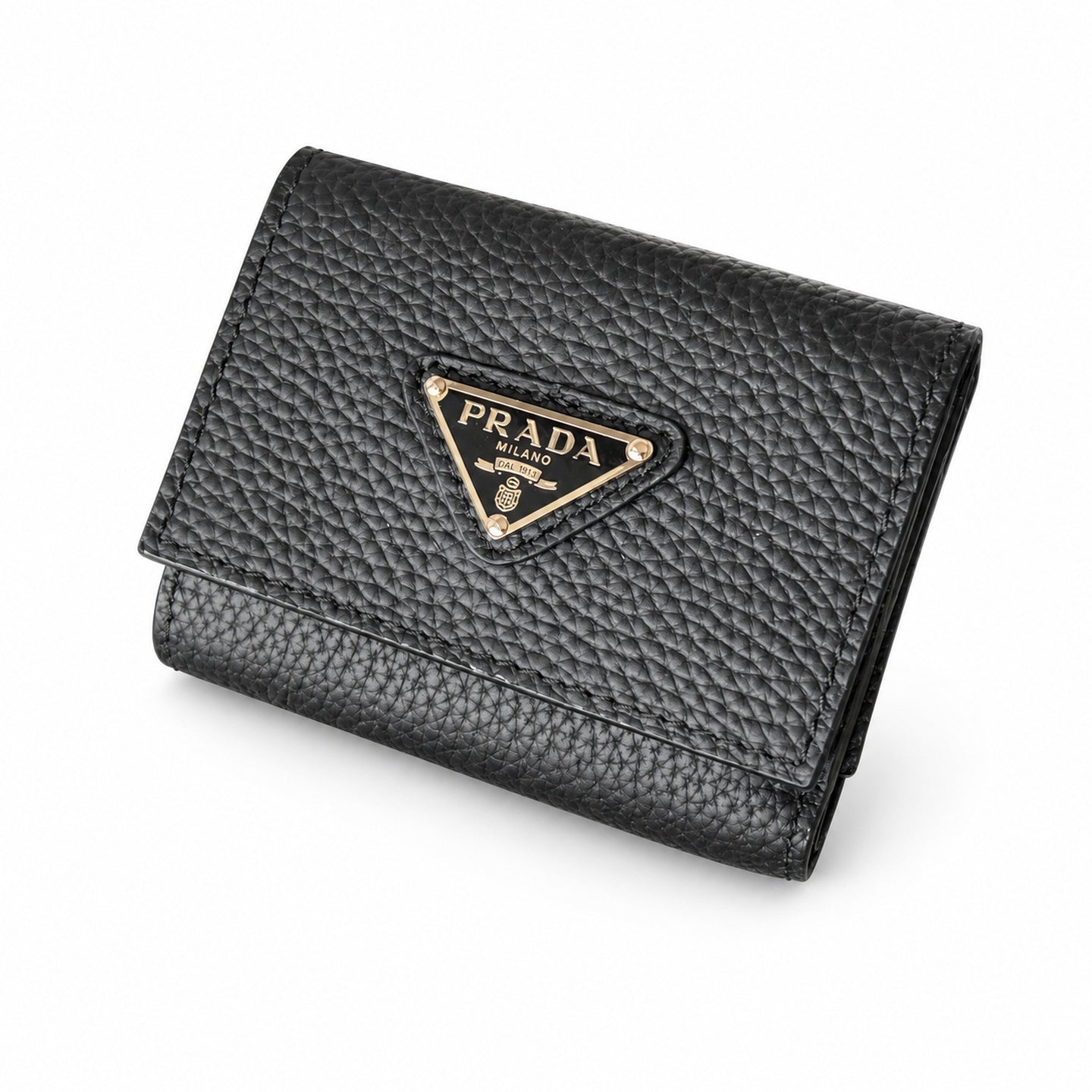 Prada Mini Leather Black Wallet