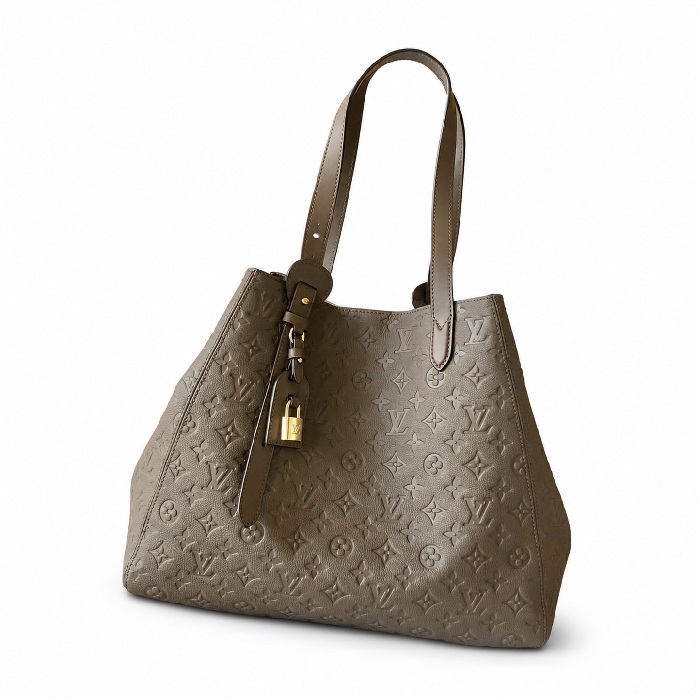 Louis Vuitton All In Leather Black Gray Handbag