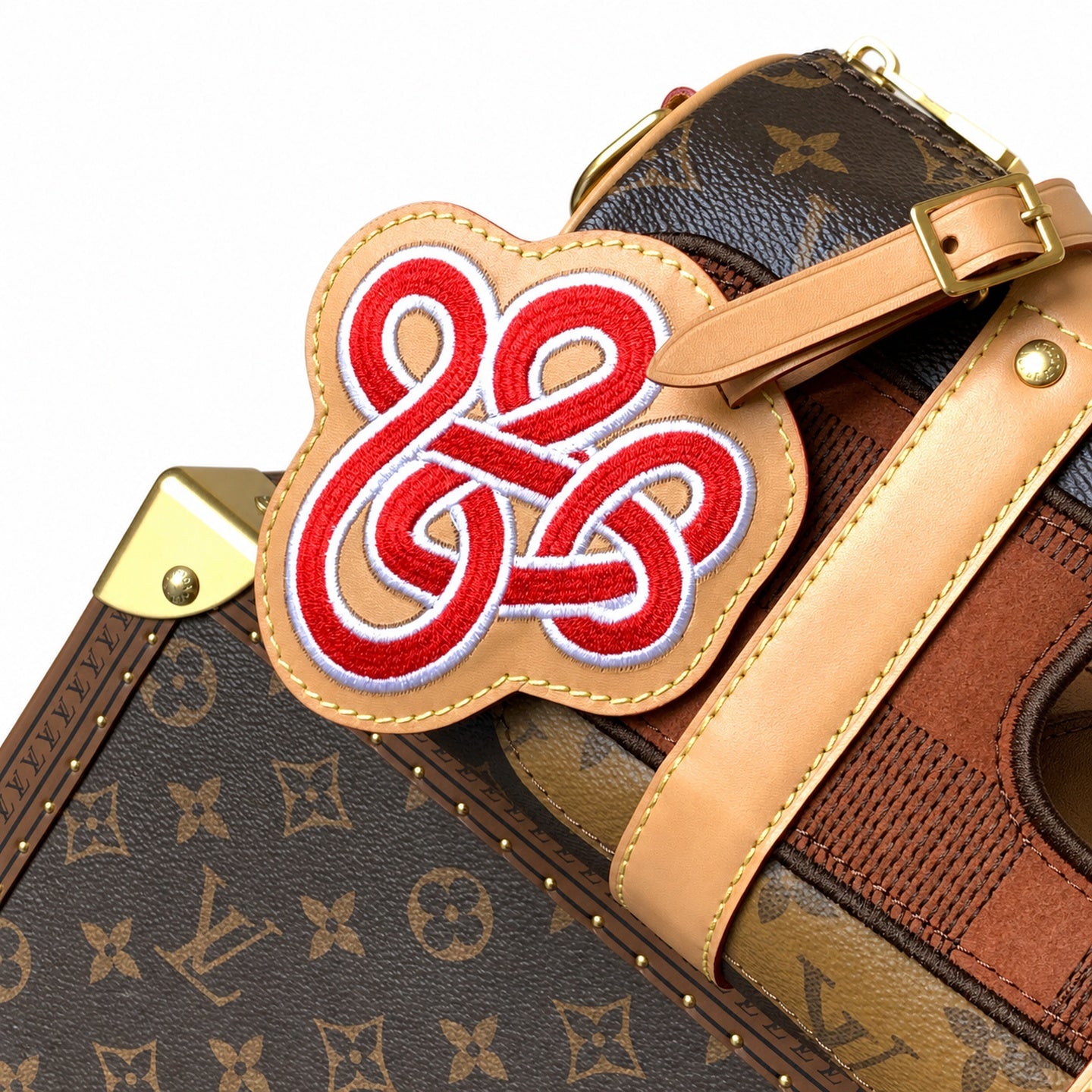 Louis Vuitton Keepall Embroidered Canvas Handbag