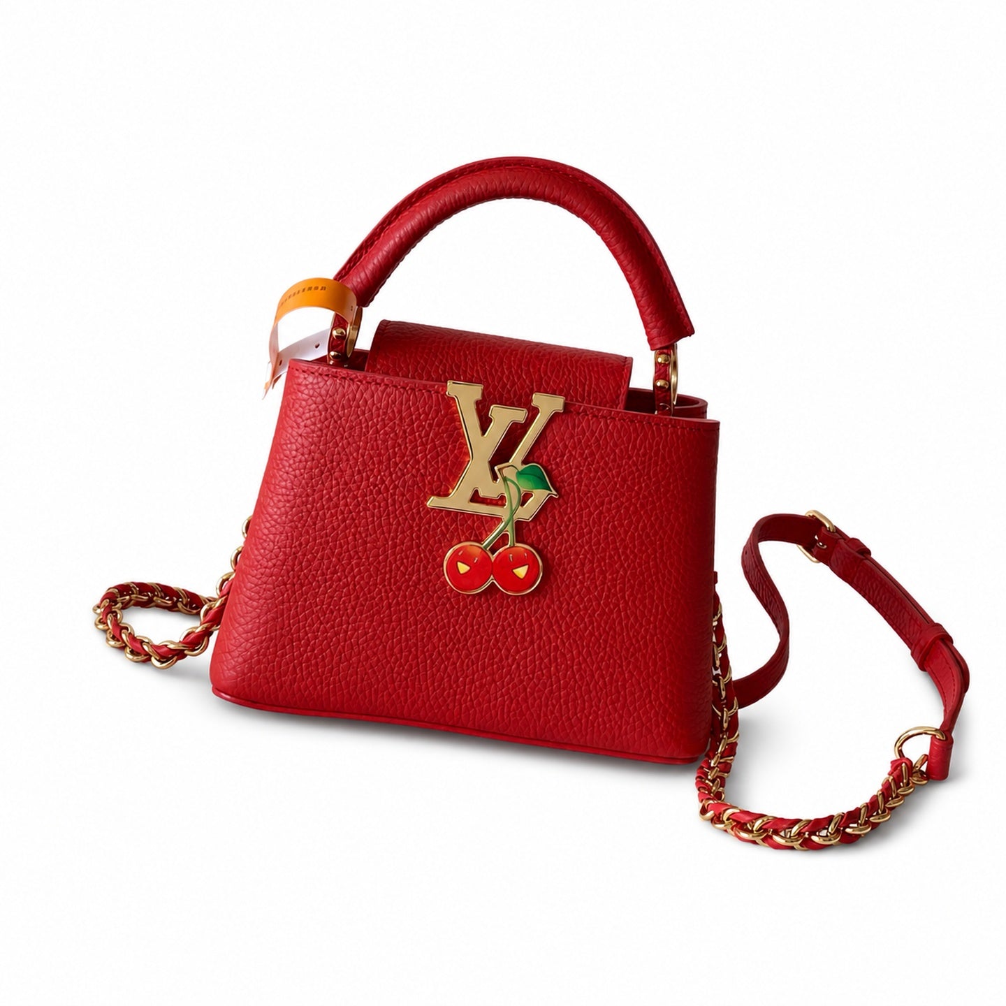Louis Vuitton Takashi Murakami Mini Denim Leather Black Red Handbag