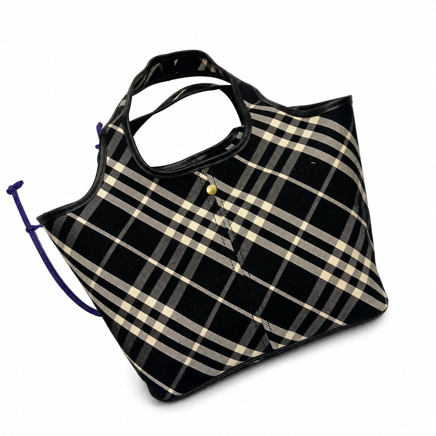 Burberry Cotton Check Tote Bag