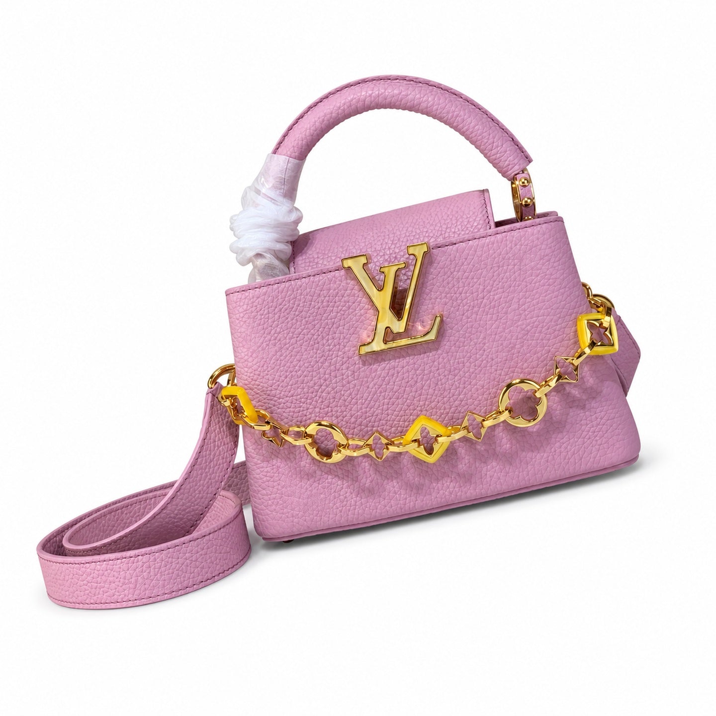 Louis Vuitton Capucines Mini Leather Purple Handbag