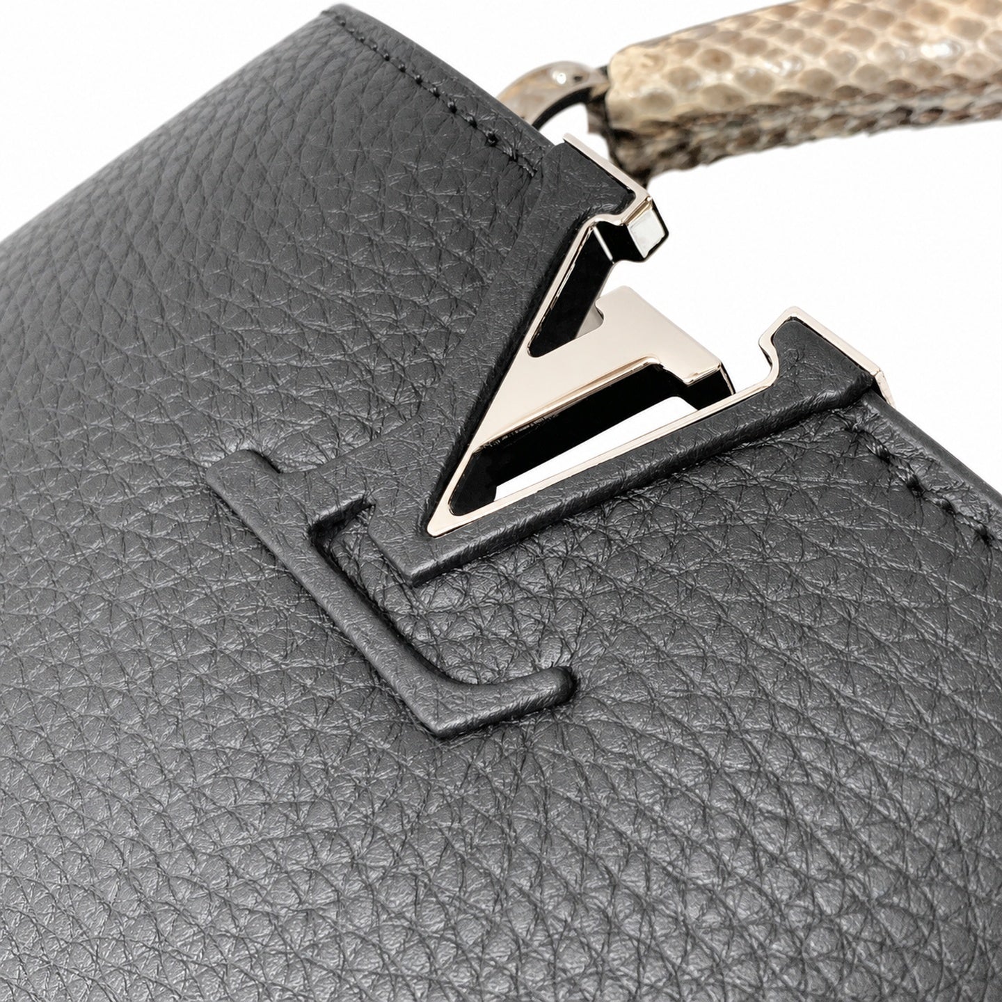 Louis Vuitton Capucines Small Snakeskin Leather Handbag