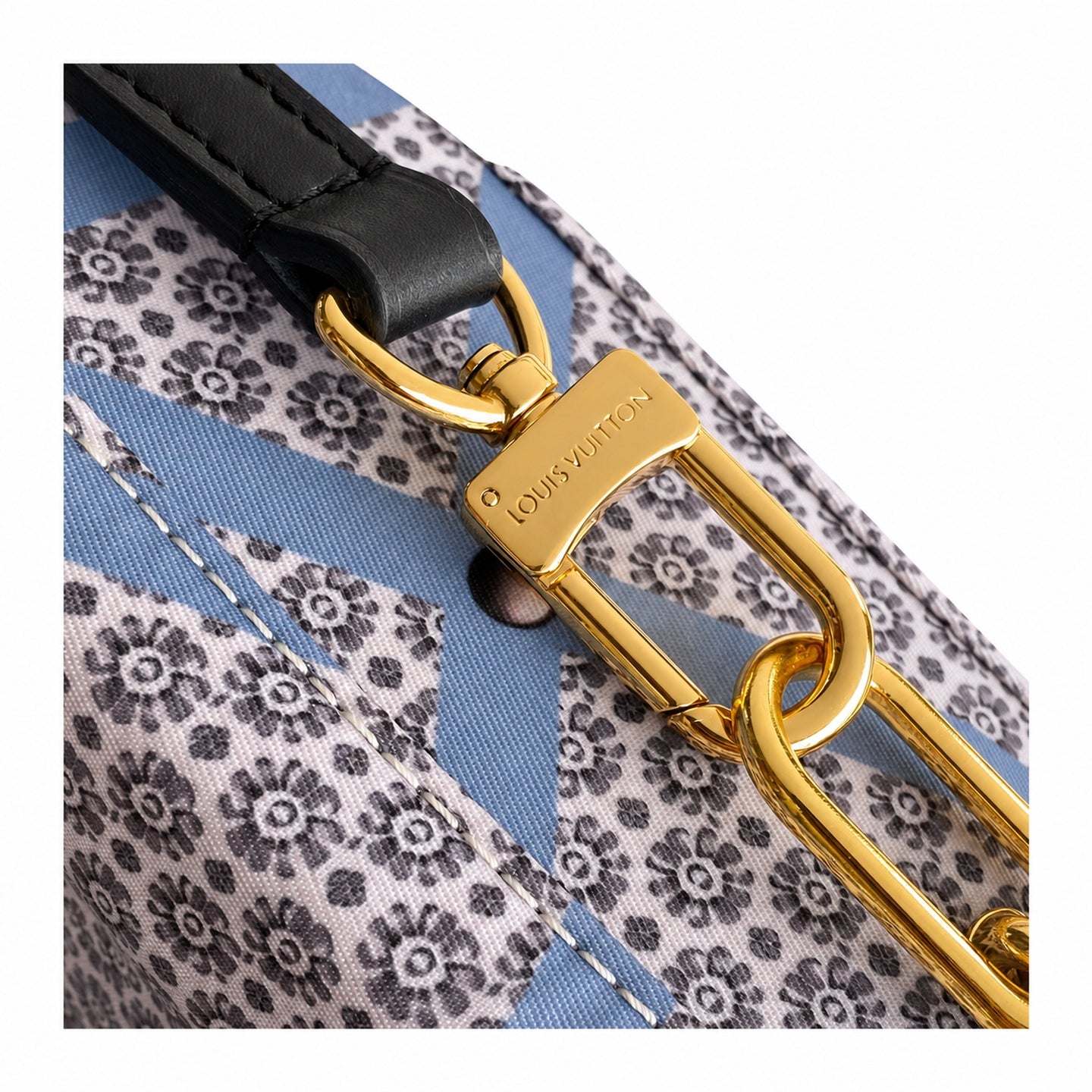 Louis Vuitton Side Trunk Medium Silk Handbag