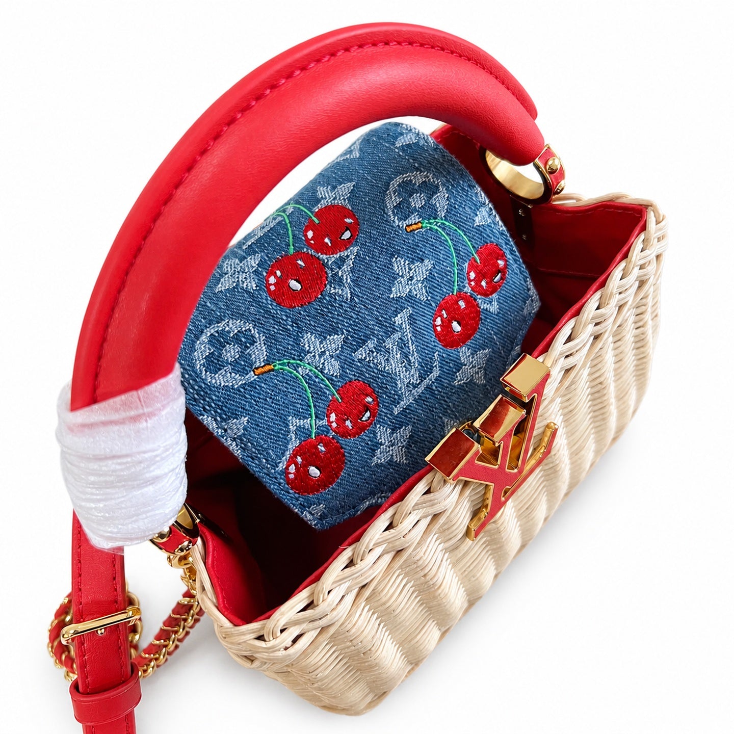 Louis Vuitton Capucines Takashi Murakami Mini Red Handbag