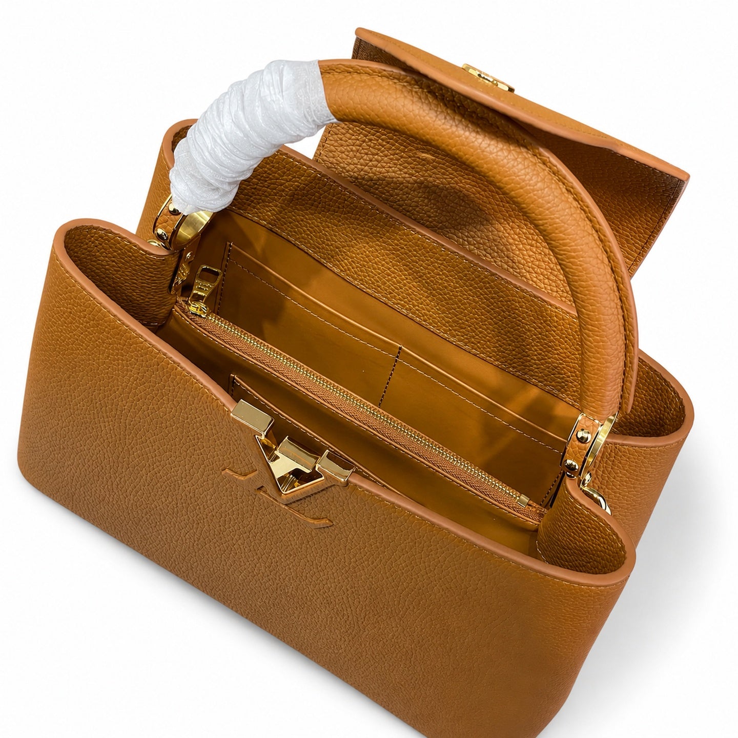 Louis Vuitton Capucines Medium Leather Brown Handbag