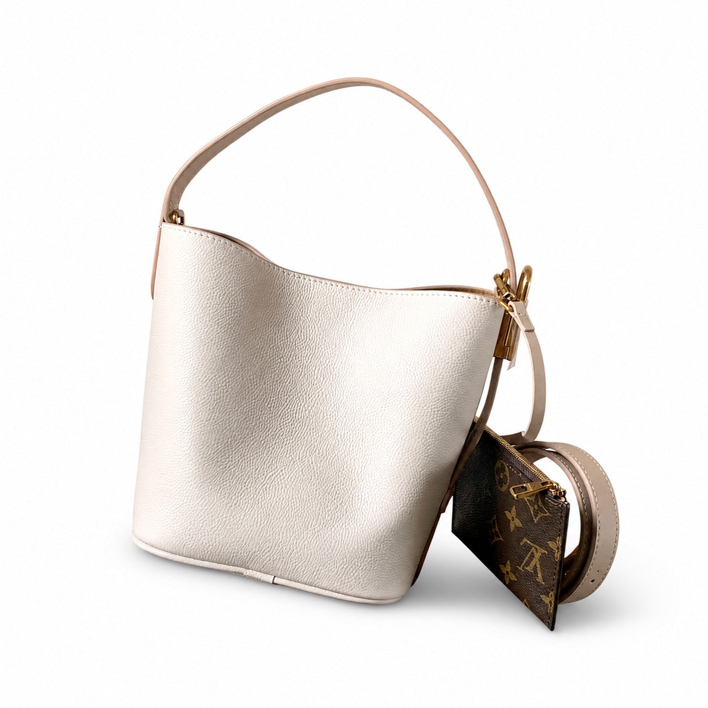 Louis Vuitton Low Key Leather Black White Brown Handbag