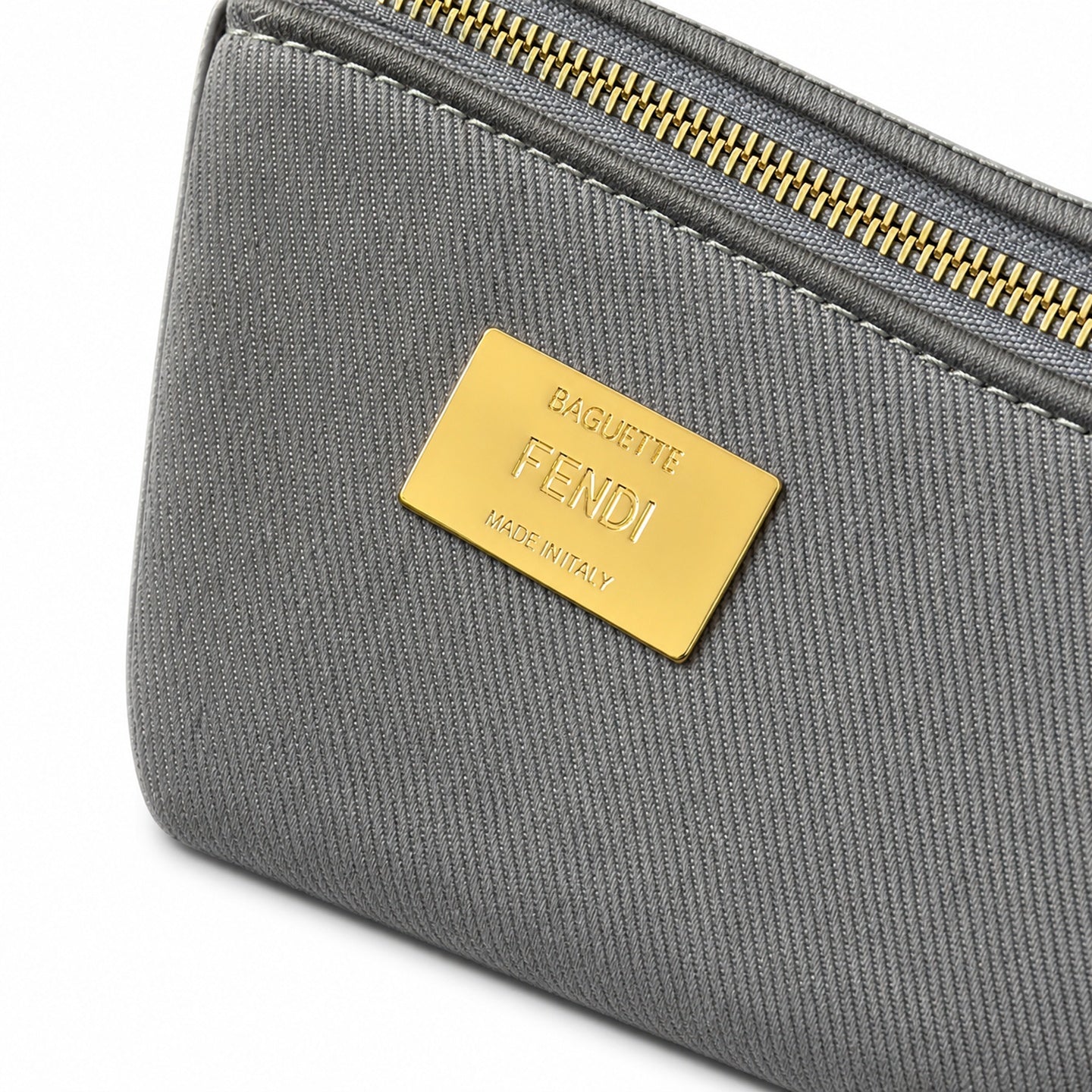 Fendi Baguette Denim Jacquard Bag