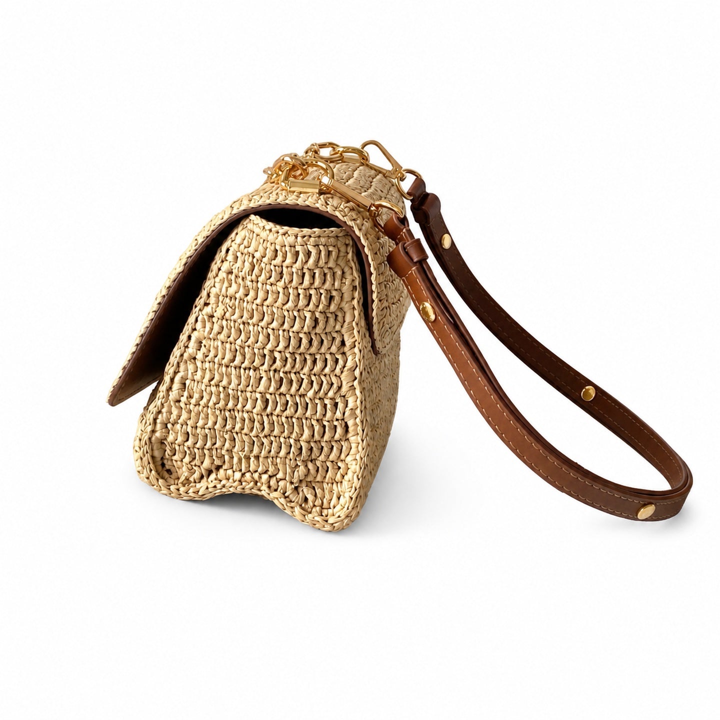 Louis Vuitton Twist Raffia Leather Handbag