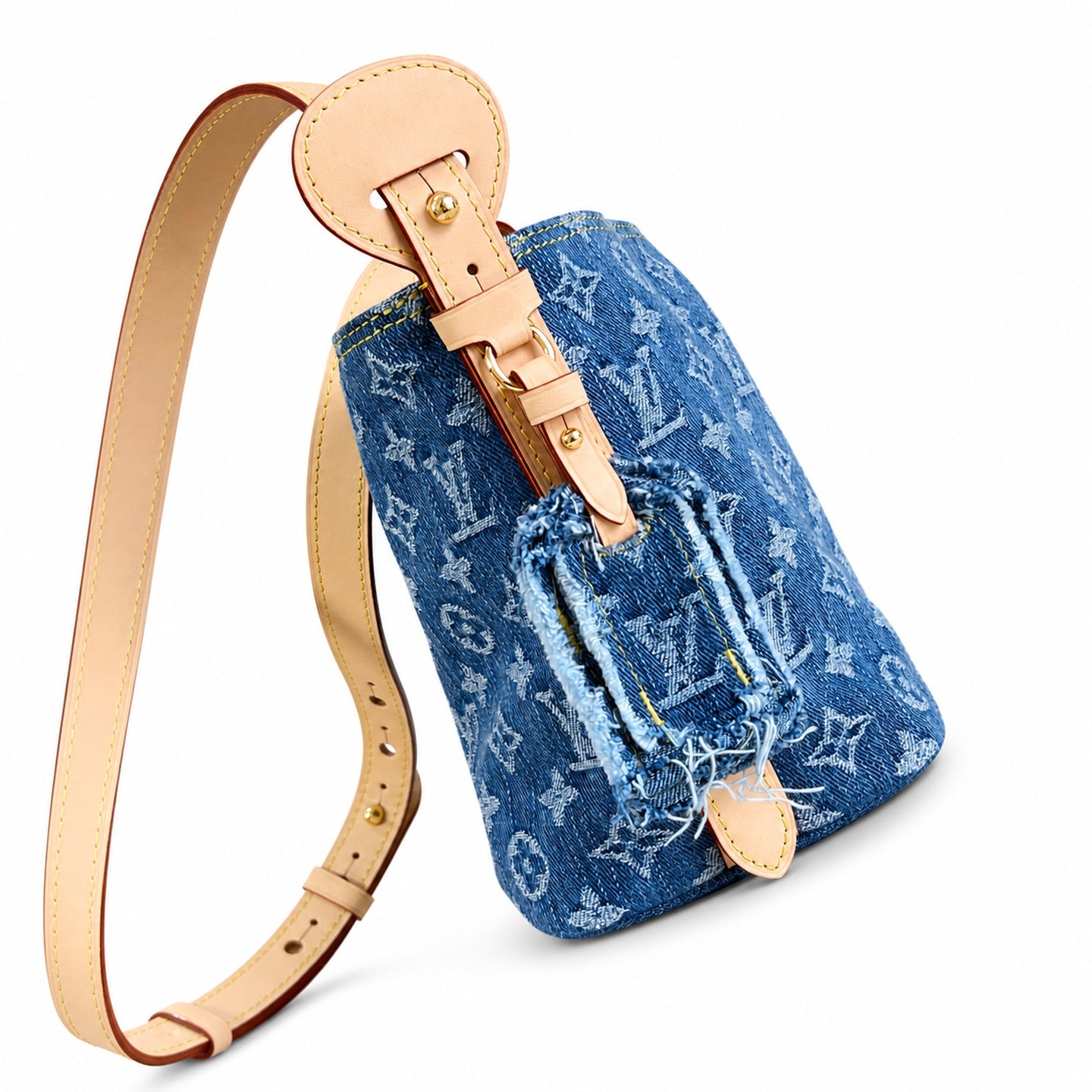 Louis Vuitton All In Denim Leather Handbag