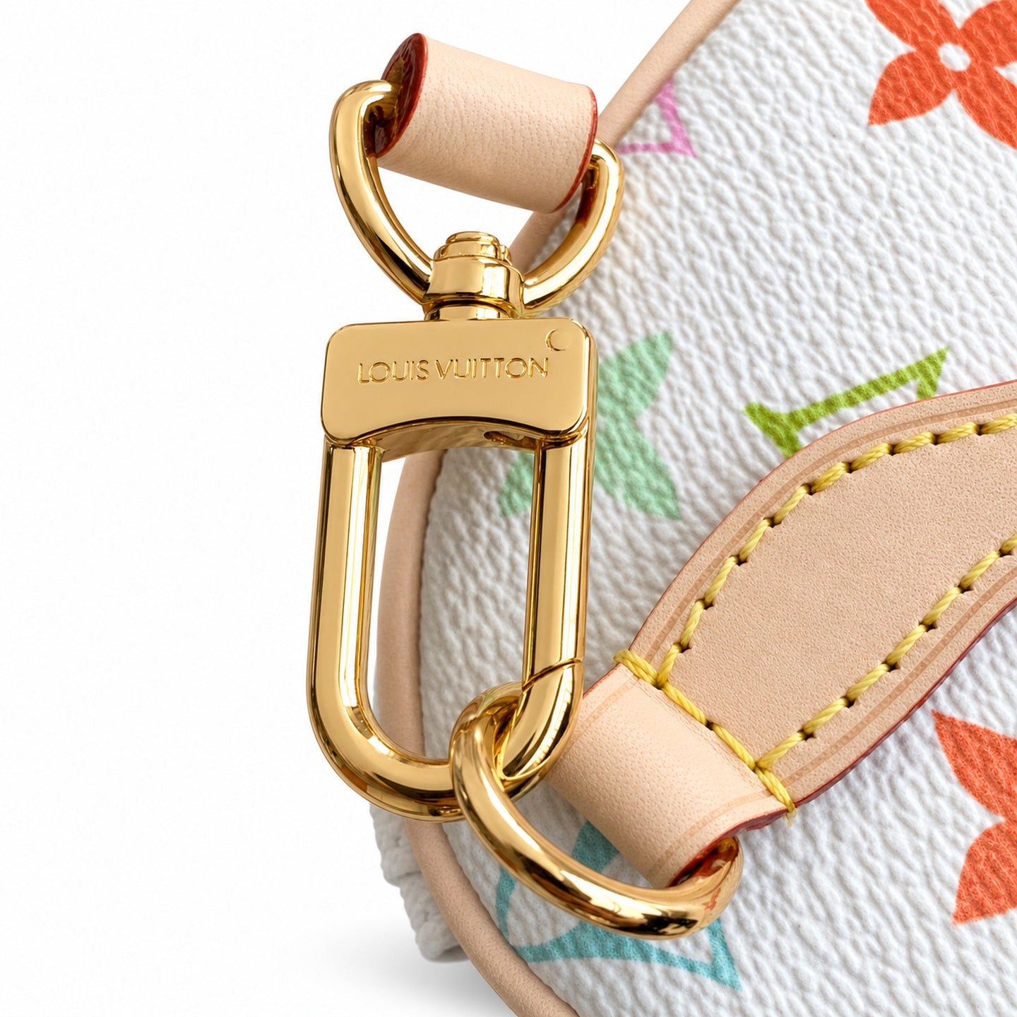 Louis Vuitton Speedy Takashi Murakami Canvas Leather White Handbag