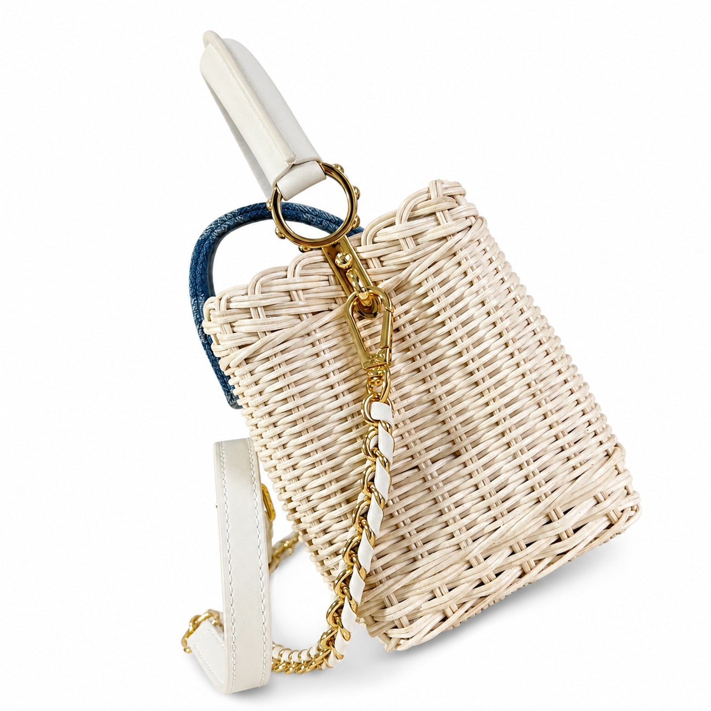 Louis Vuitton Capucines Takashi Murakami Mini White Handbag