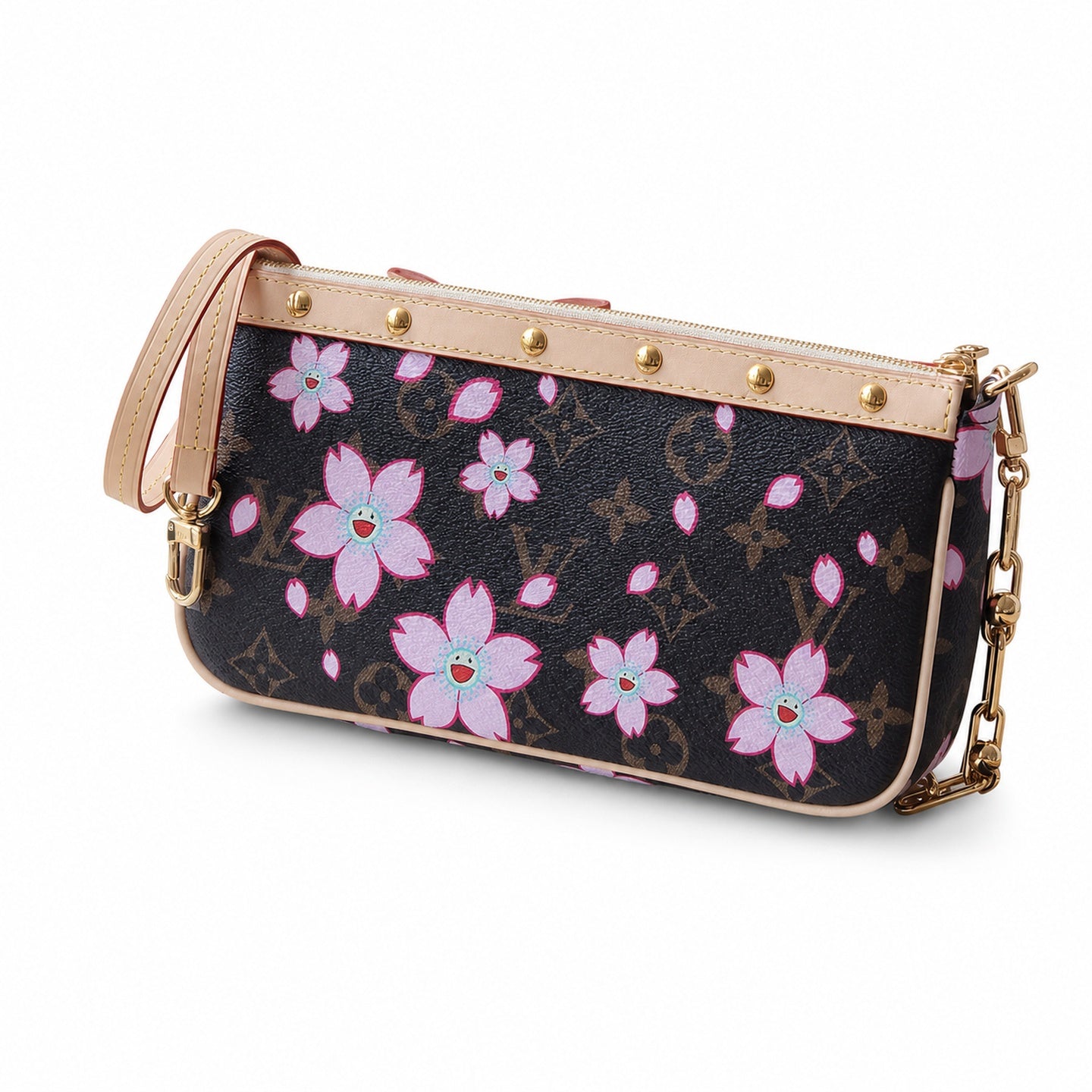 Louis Vuitton Takashi Murakami Canvas Leather Handbag
