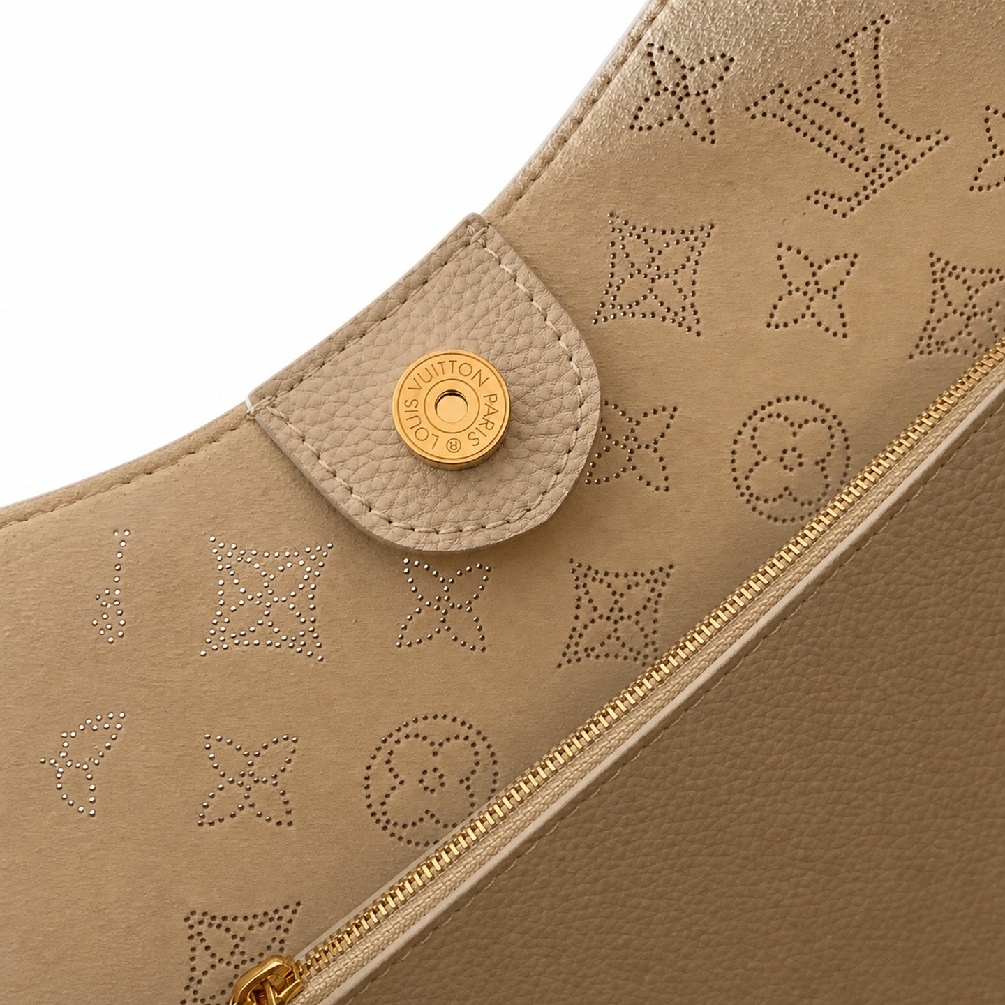 Louis Vuitton Leather Blue Gold Handbag