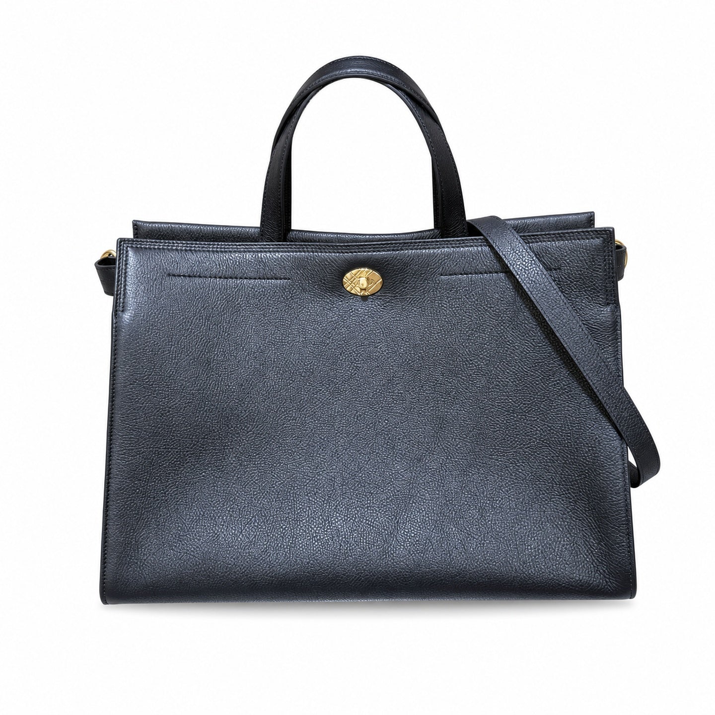 Burberry Cotswolds Cotton Leather Check Tote Bag
