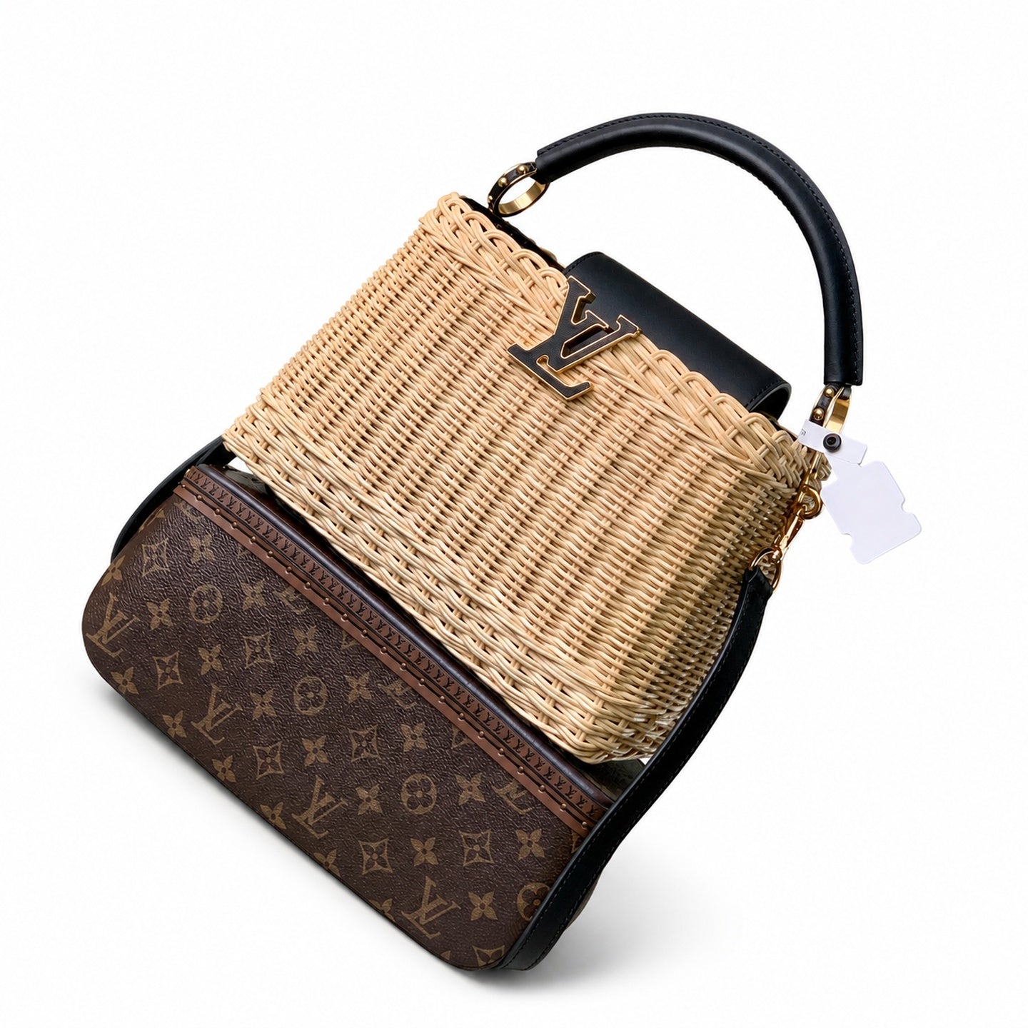 Louis Vuitton Capucines Small Black Handbag