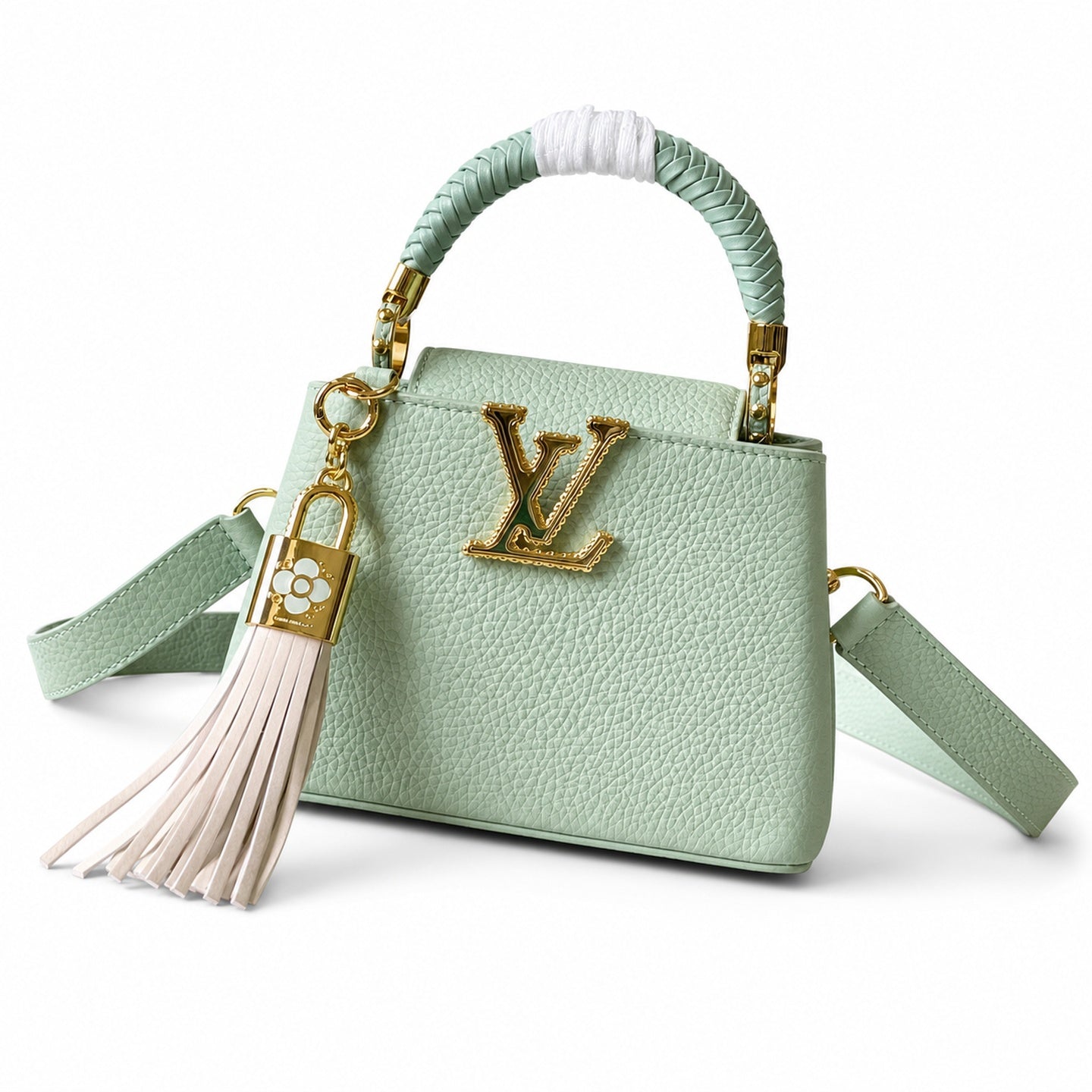 Louis Vuitton Capucines Mini Leather Green Handbag