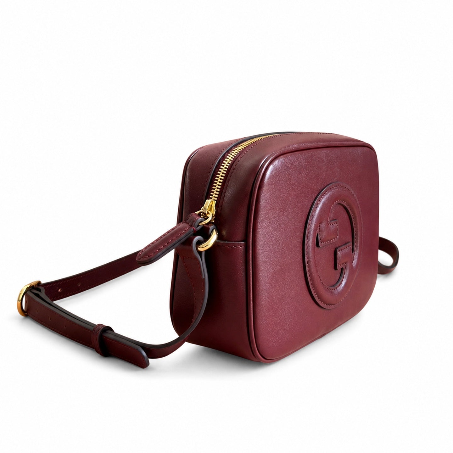 Gucci Blondie Mini Cotton Canvas Leather Beige Brown Shoulder Bag