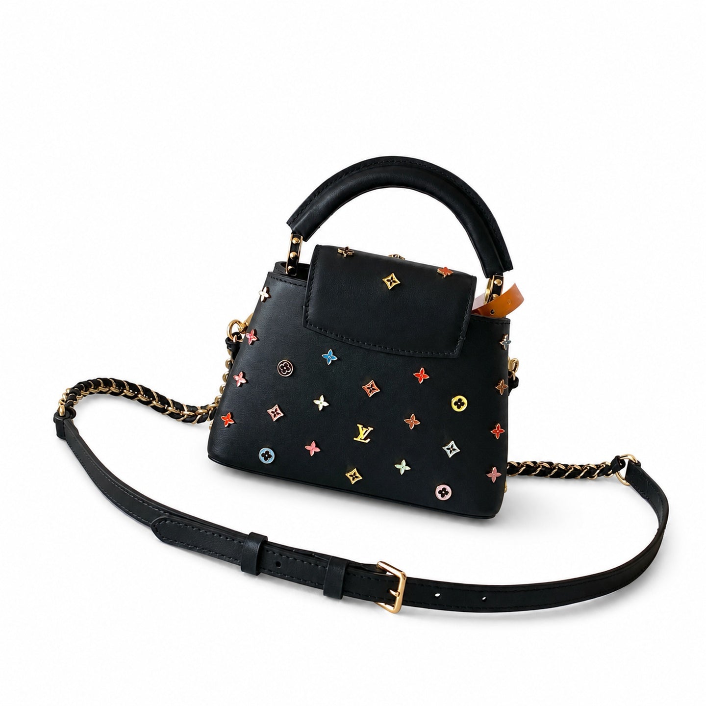 Louis Vuitton Takashi Murakami Leather Black White Handbag