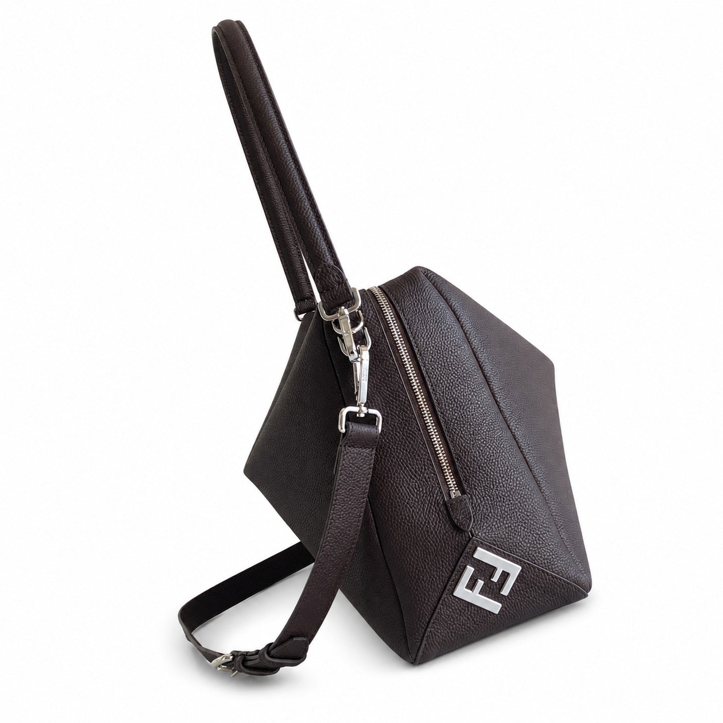 Fendi Lui Large Leather Brown Bag