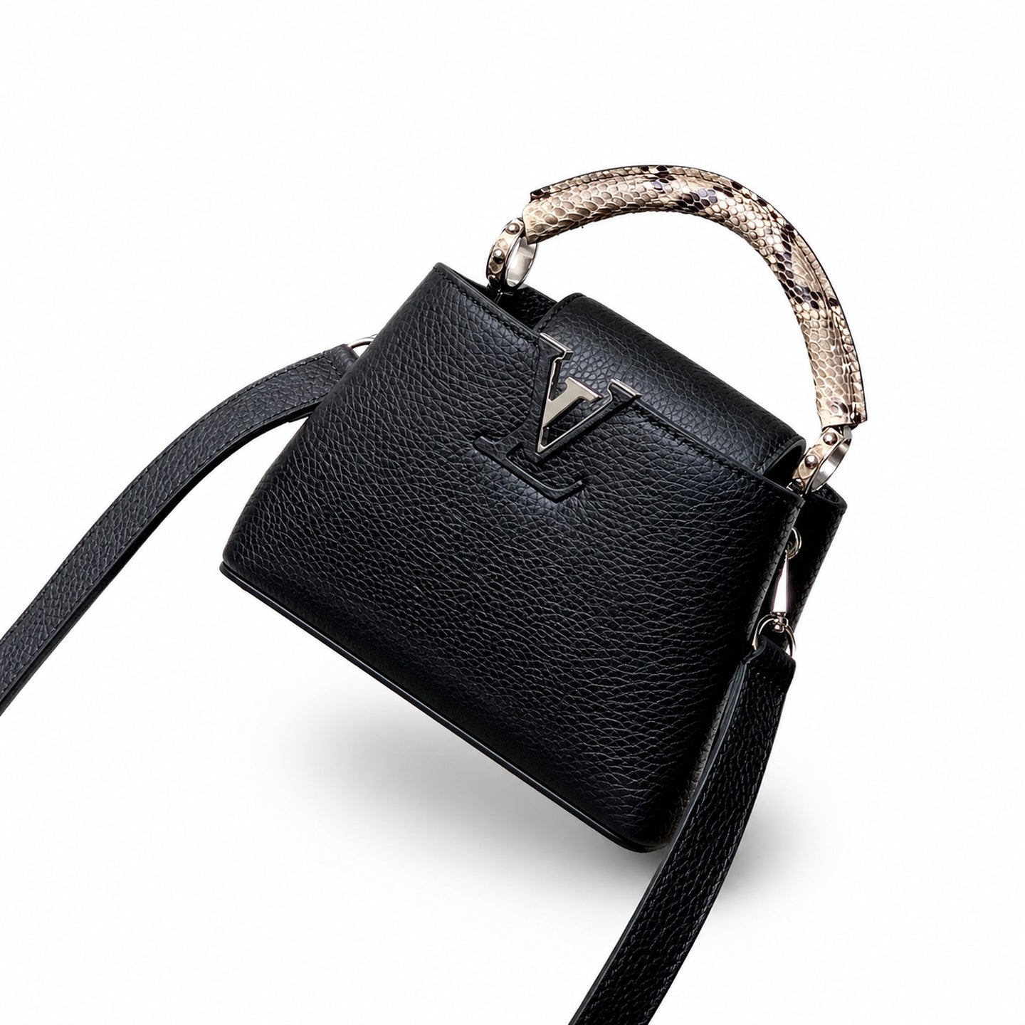 Louis Vuitton Capucines Mini Snakeskin Leather Handbag