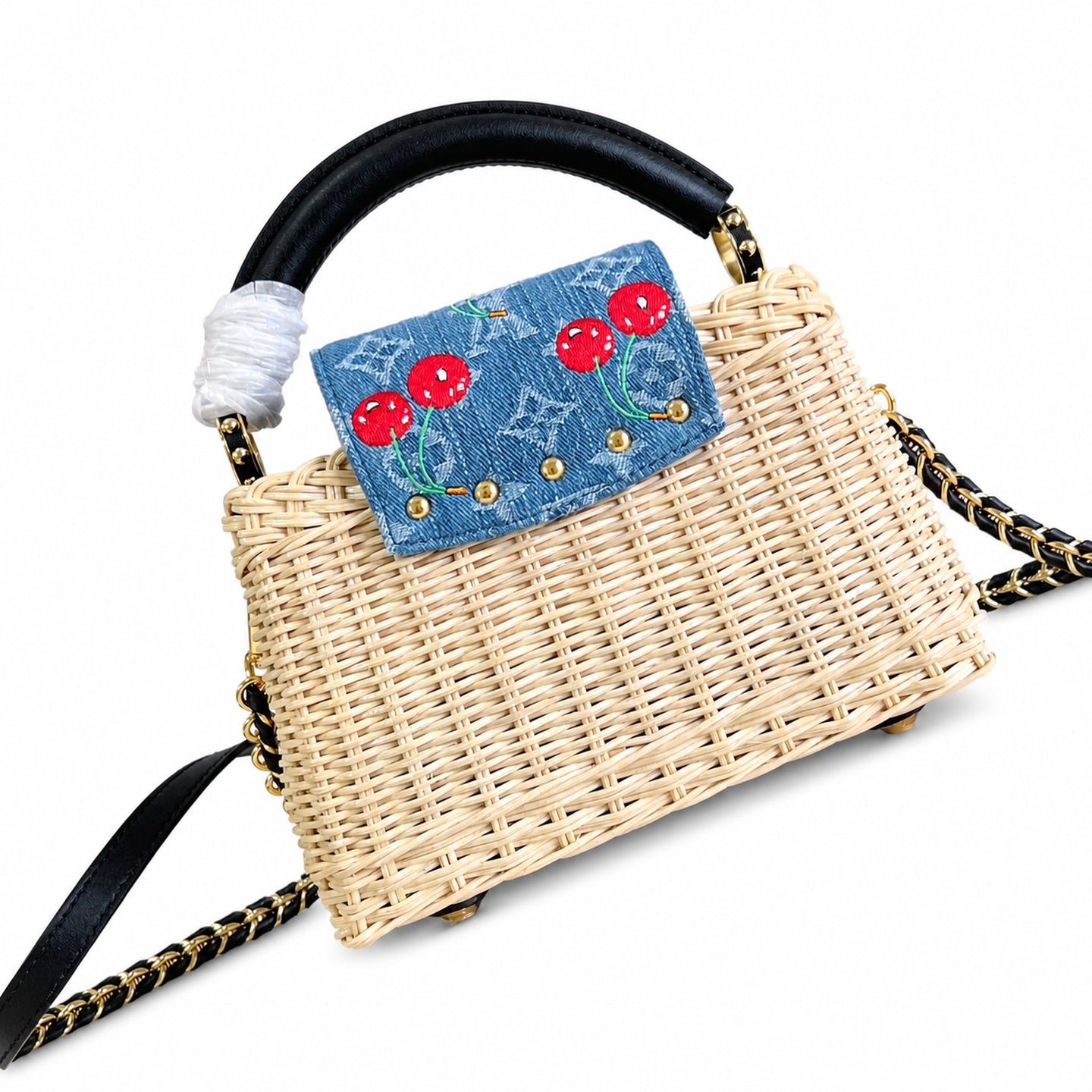 Louis Vuitton Capucines Takashi Murakami Mini Black Handbag