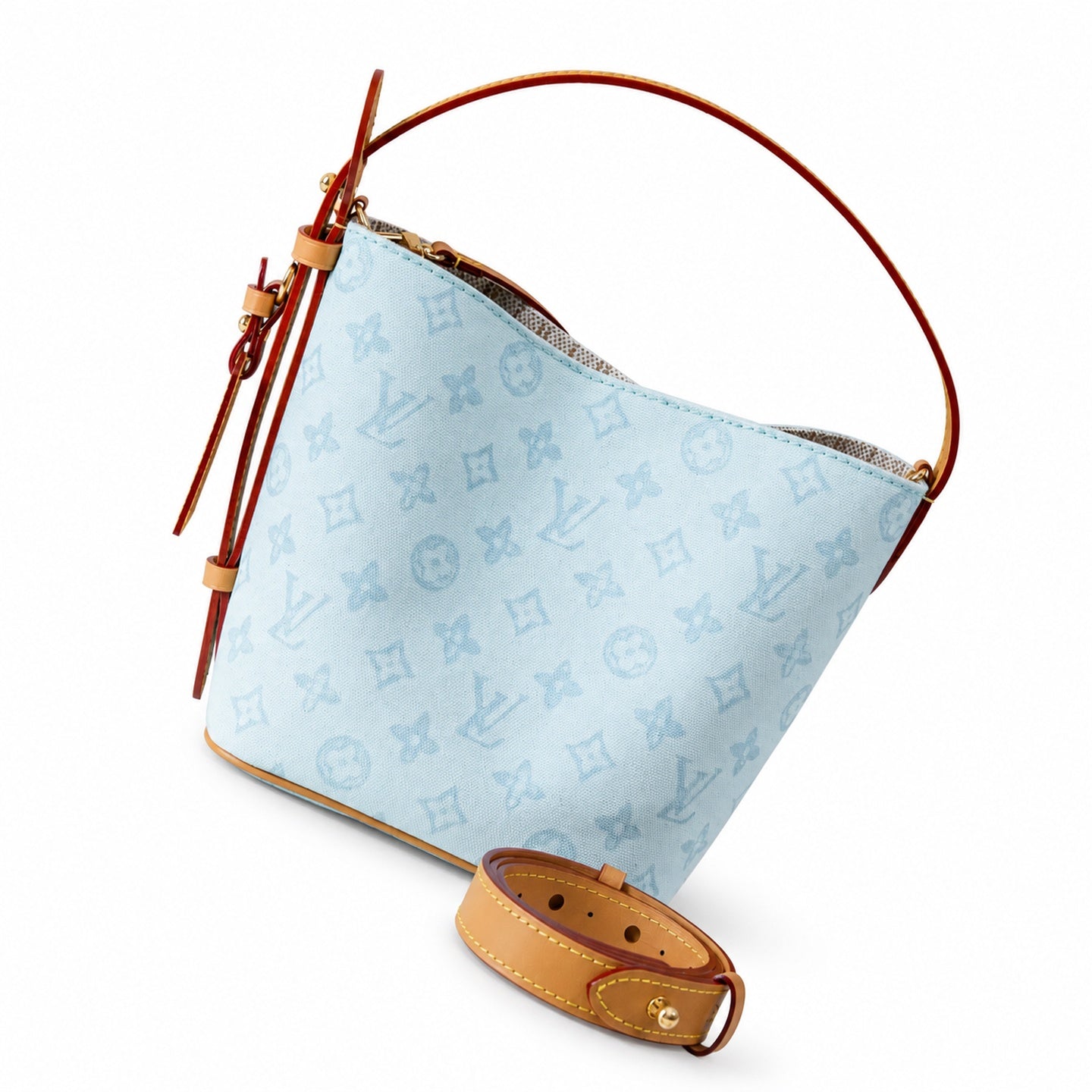 Louis Vuitton All In Small Leather Blue Handbag