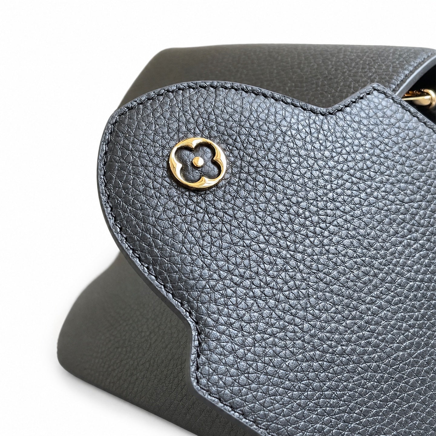 Louis Vuitton Capucines Medium Snakeskin Leather Black Gold Handbag
