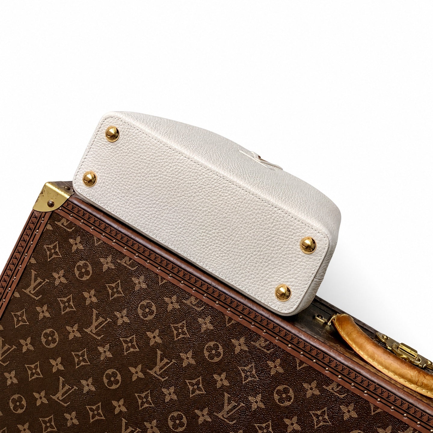 Louis Vuitton Capucines Small Leather White Handbag
