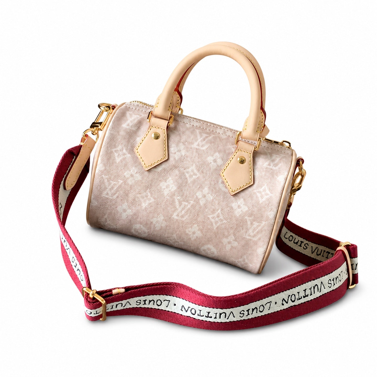 Louis Vuitton Speedy Grace Coddington Double Zip Canvas Leather Handbag