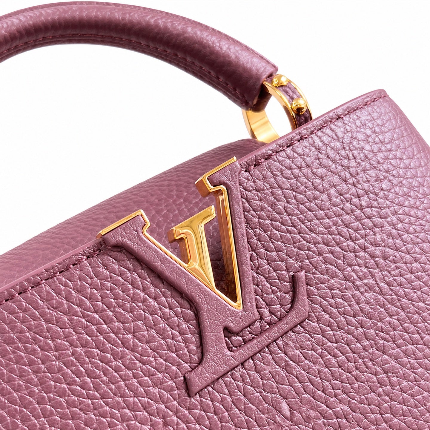 Louis Vuitton Capucines Mini Leather Burgundy Handbag