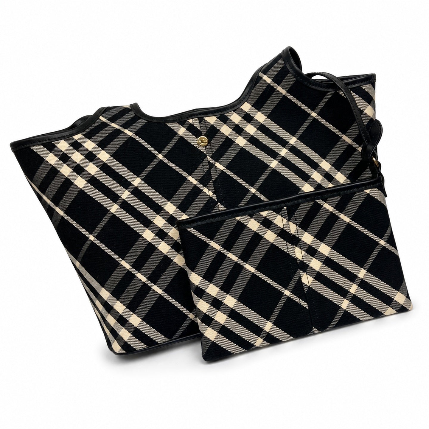 Burberry Cotton Check Tote Bag